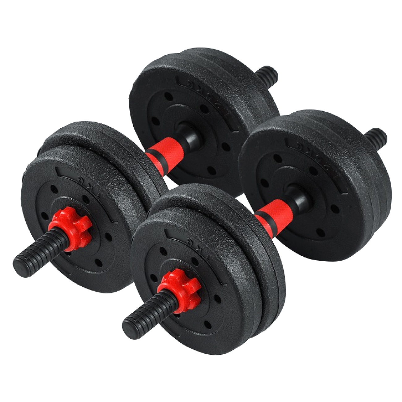Mô tả BG Bộ tạ đôi tạ nhựa đen PVC 20KG cao cấp đa năng thiết kế mới - 3