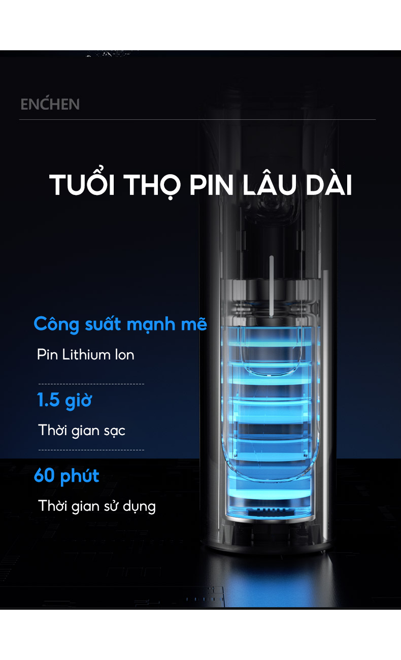 Mô tả Máy cạo râu Enchen MS001 3 lưỡi dao linh hoạt, động cơ cạo mạnh mẽ chống nước toàn thân - BH 6 tháng - 7