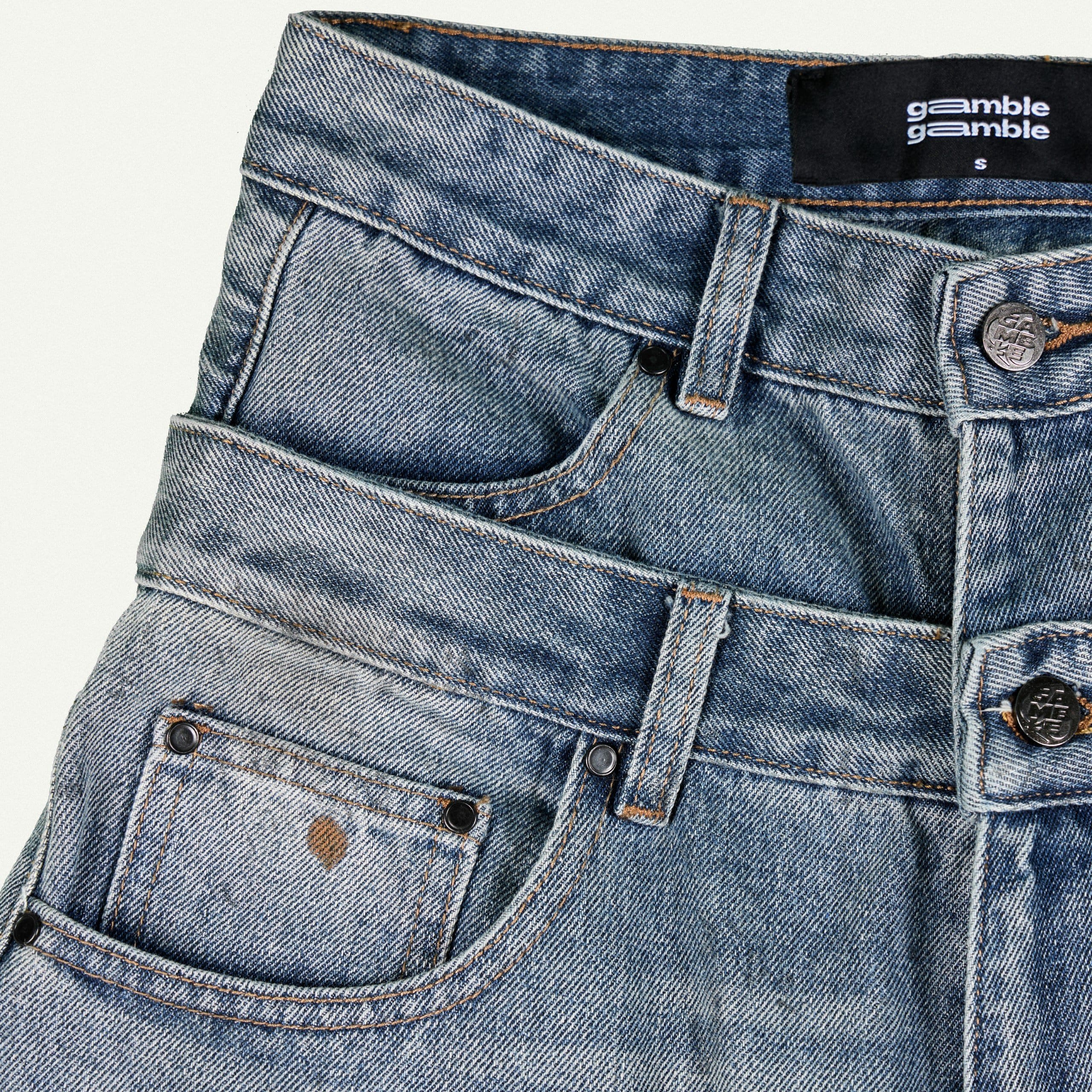Mô tả DOUBLE-WAISTED BAGGY JEANS / BLUEROCK - 5