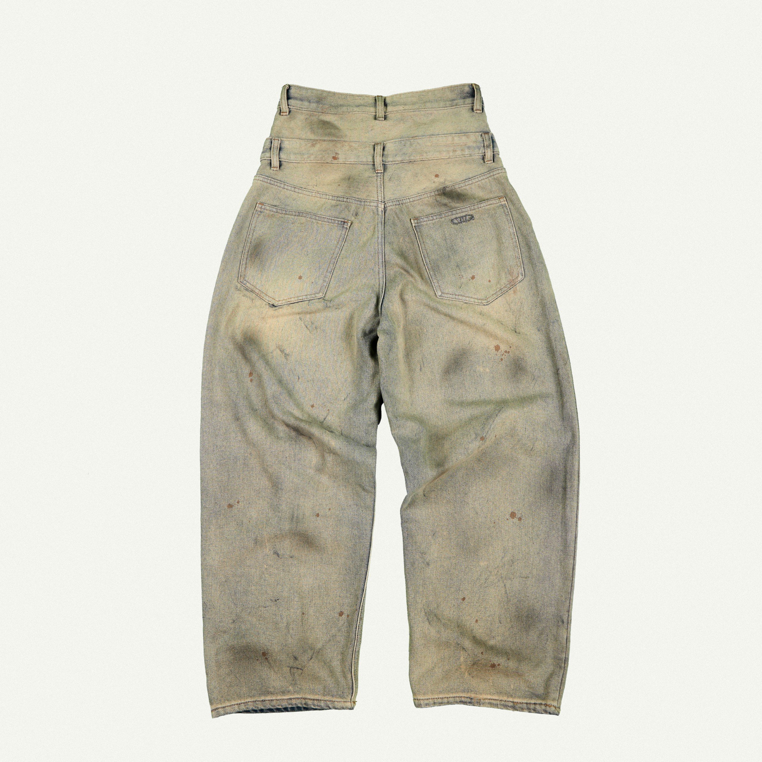 Mô tả DOUBLE-WAISTED BAGGY JEANS / MOONROCK - 2
