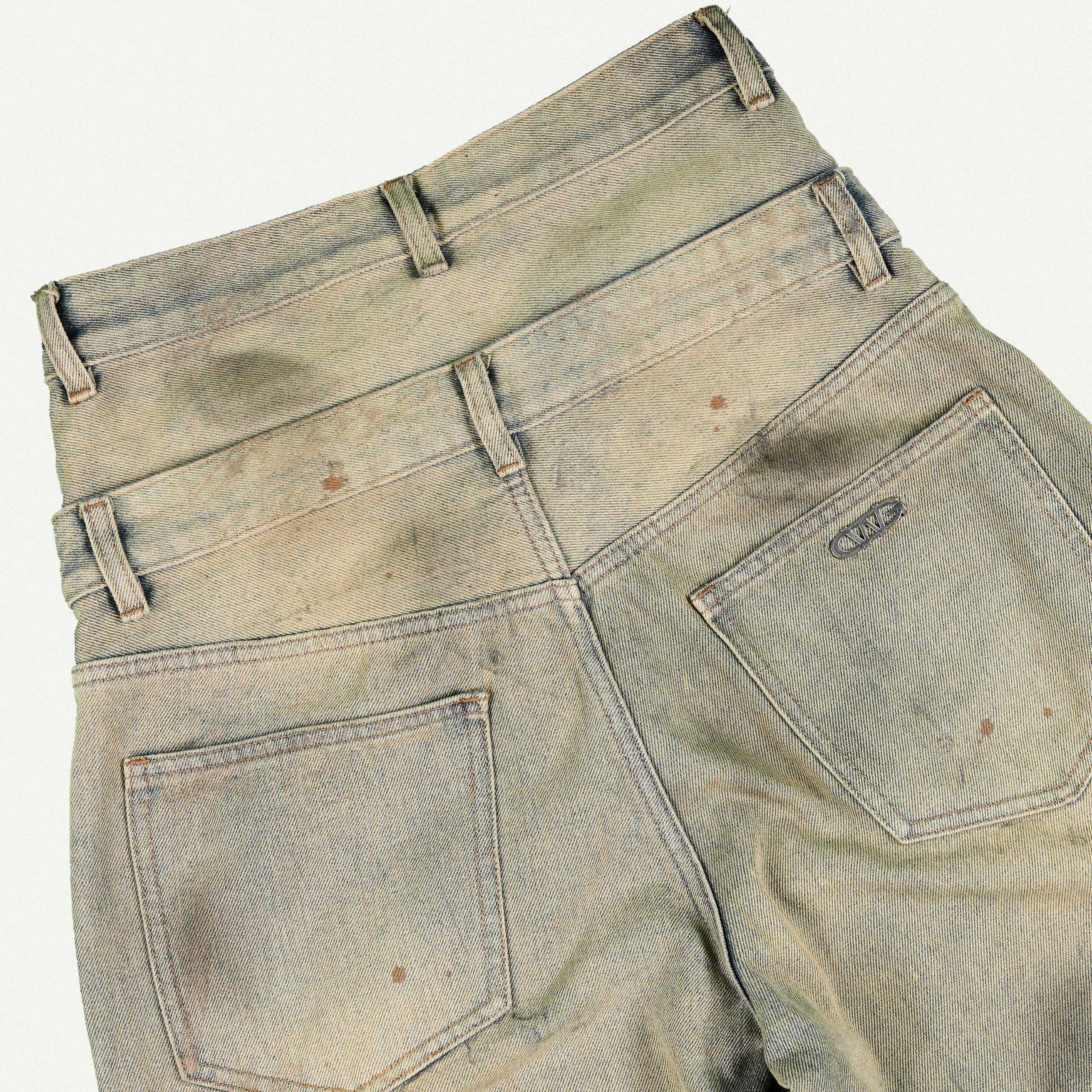 Mô tả DOUBLE-WAISTED BAGGY JEANS / MOONROCK - 4