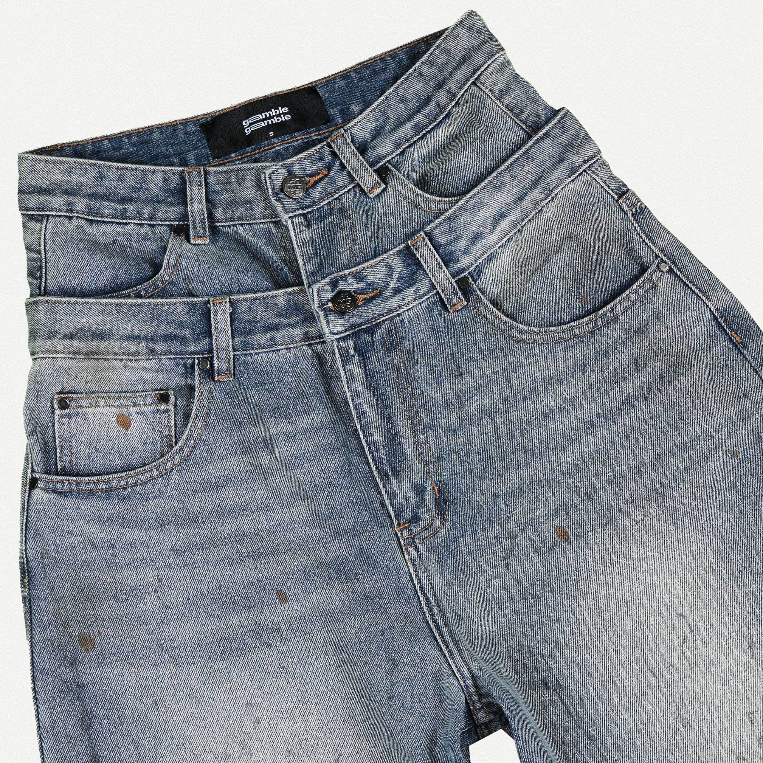 Mô tả DOUBLE-WAISTED BAGGY JEANS / BLUEROCK - 3