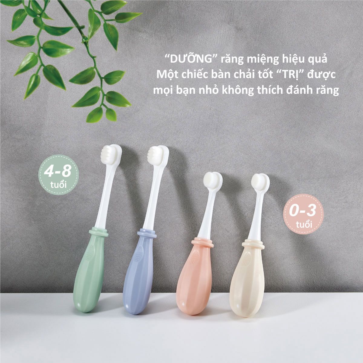 Mô tả Bàn chải đánh răng lông mềm cho bé từ 0- 8 tuổi KU.KU DUCKBILL KU1148 - 2