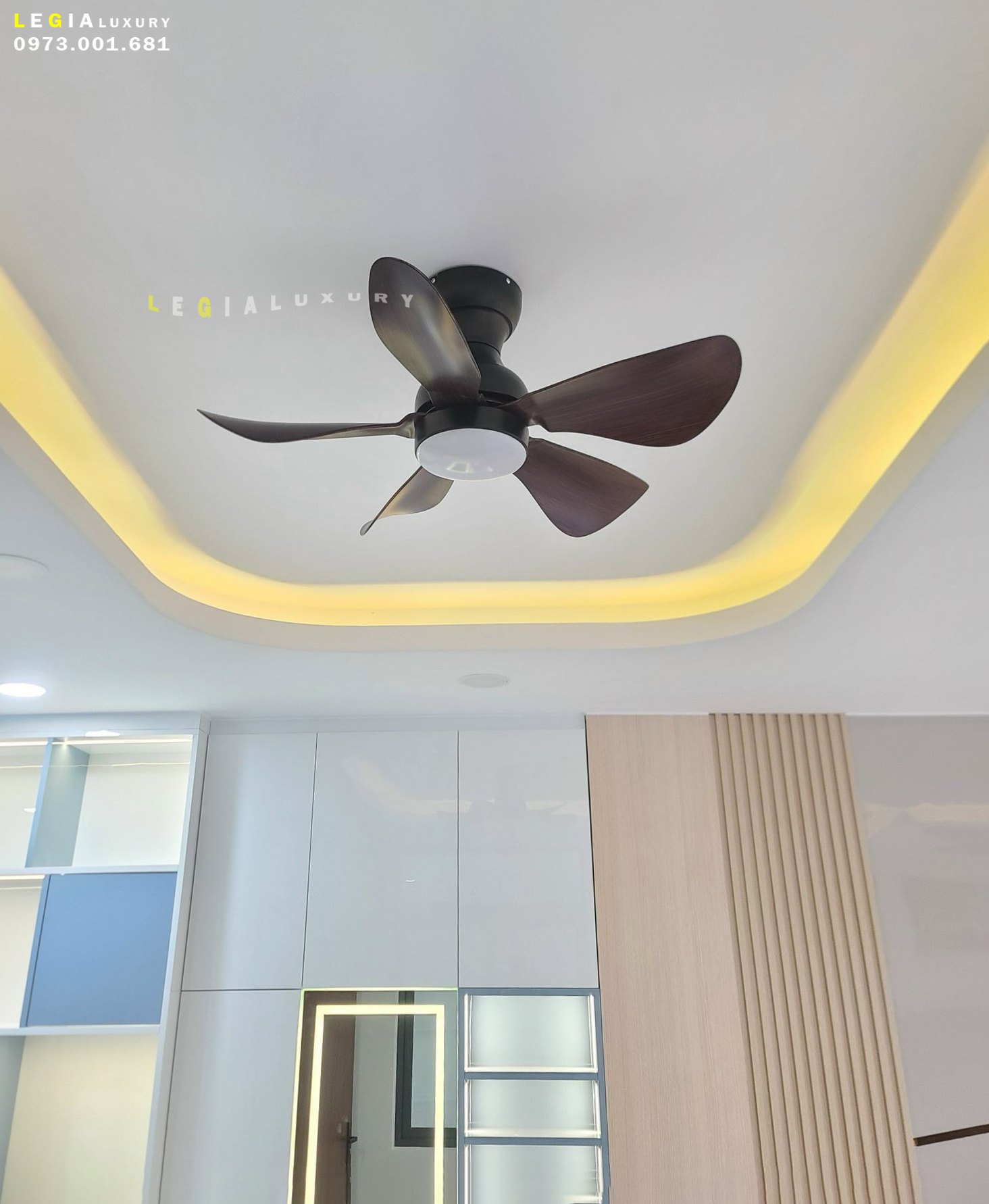 Mô tả Quạt Trần Mini Có Đèn Lê Gia LGFAN650 - Chiều Cao 23cm - Sải Cánh 73cm - Bảo Hành 5 Năm - 7