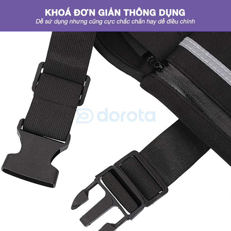 Mô tả Túi chạy bộ nam nữ chống nước đeo bụng đựng điện thoại, chai nước có thêm lỗ luồn tai nghe và cái chìa khoá TDH - 4