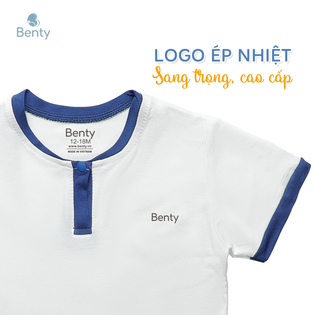 Mô tả Bộ cộc tay cổ trụ BENTY sang trọng cotton mềm mịn, đồ bộ mặc đi chơi cho bé trai, bé gái - 6
