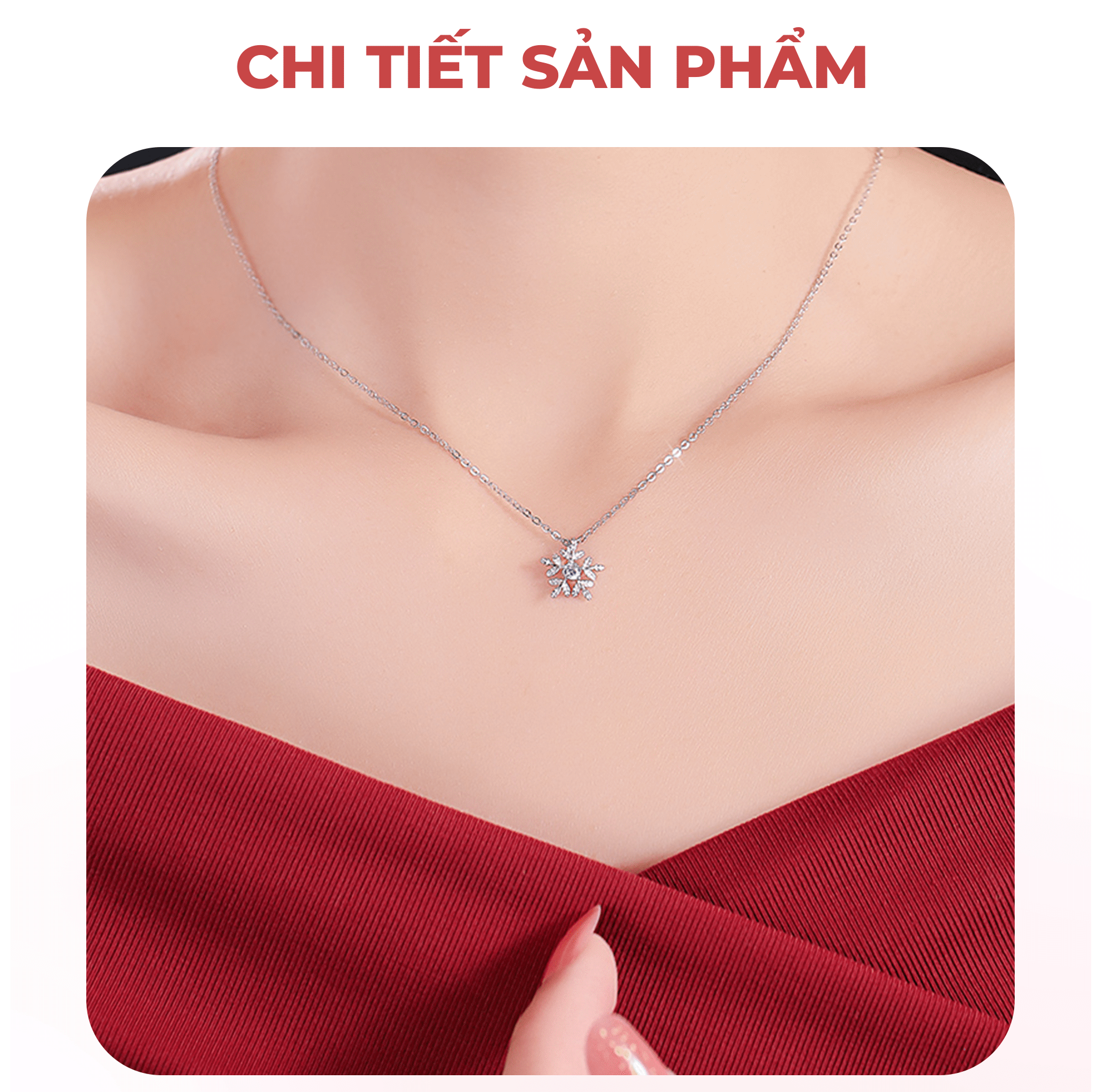Mô tả Dây chuyền bạc CDE bông tuyết Snowflakes Necklace Silver CDE6065SV - Dây chuyền nữ bạc S925 - 3