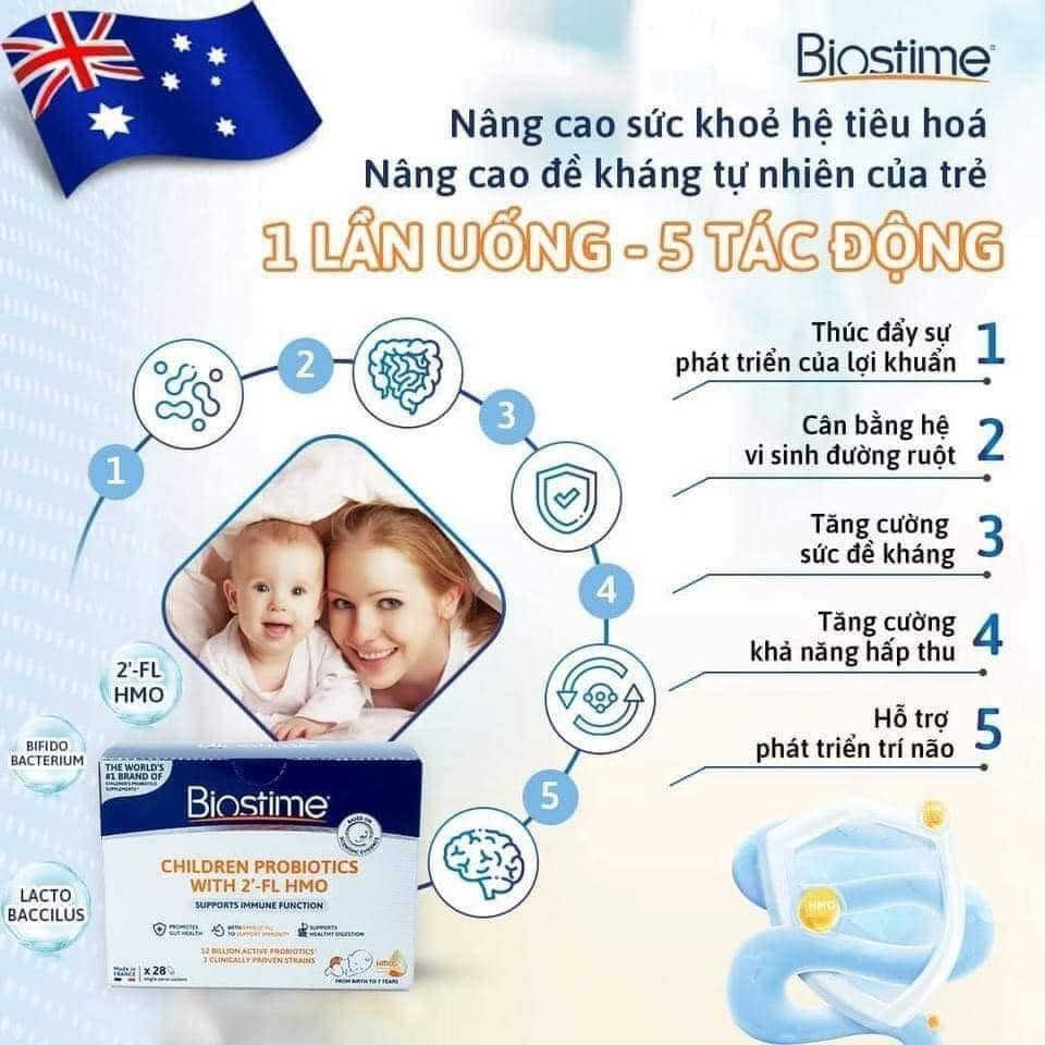 Mô tả Men Vi Sinh Biostime Children Probiotics With 2' - FL HMO, Cân Bằng Hệ Tiêu Hóa Giúp Bé Phát Triển Triển Trí Não - 2