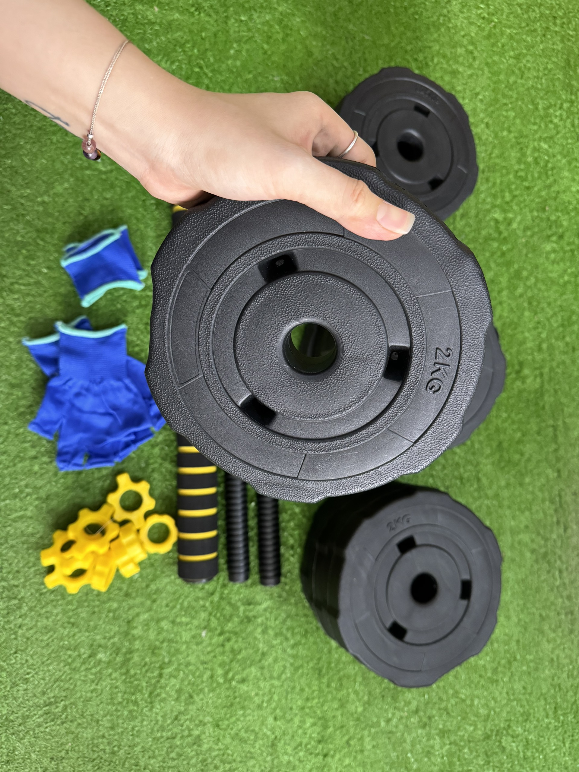 Mô tả Bộ Tạ Tay Đa Năng Điều Chỉnh 3 In 1 (20kg) Thế Hệ Mới Đại Nam Sport + Tặng Găng Tay,Kìm Bóp - 11