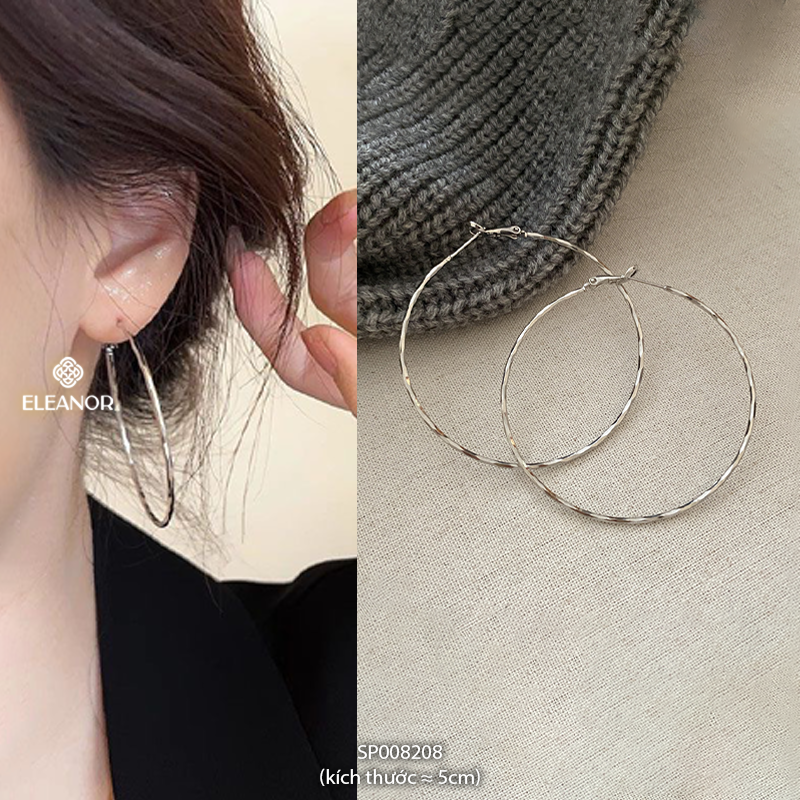 Mô tả Bông tai nữ chuôi bạc 925 Eleanor Accessories khuyên tròn đa dạng phụ kiện trang sức khuyên tai 8195 - 4