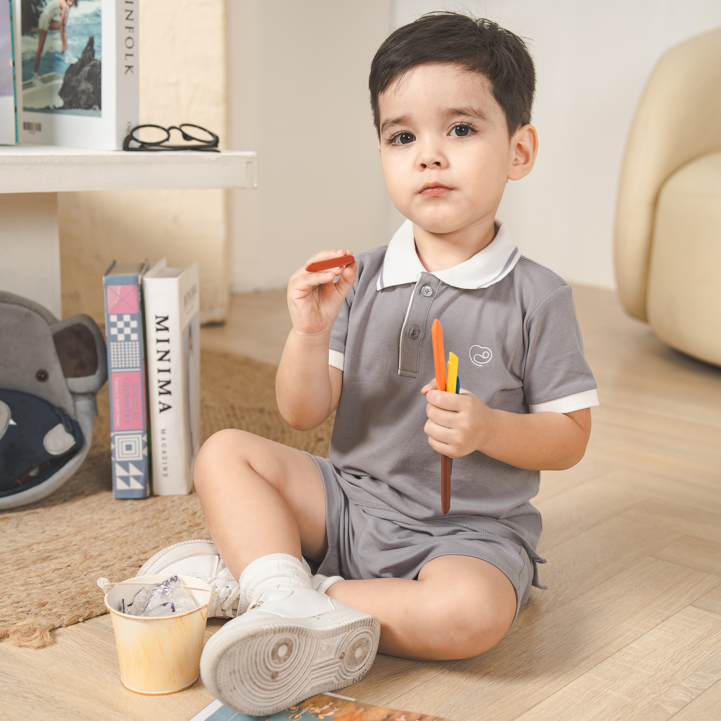 Mô tả Bộ quần áo ngắn tay cổ Polo BU Baby cho bé chất liệu sợi tre và bông hữu cơ - Ponie BPN130308 | Quần áo chính hãng - 5