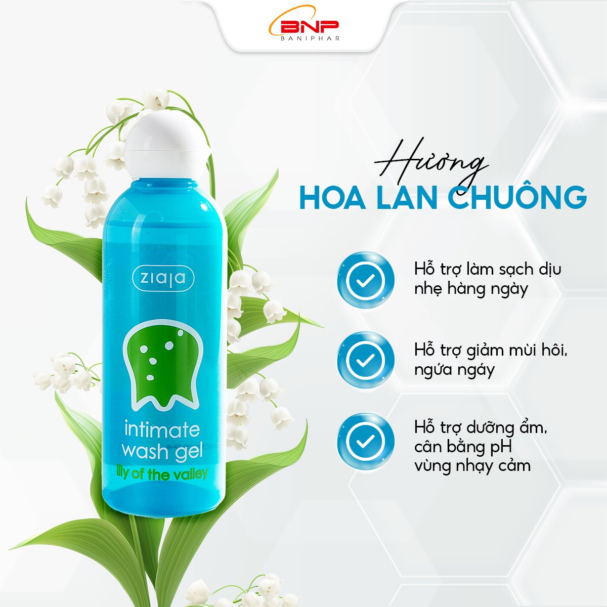 Mô tả Dung dịch vệ sinh phụ nữ Intimate Ziaja Hoa Lan Chuông thơm mát dịu nhẹ, cân bằng pH tự nhiên, dưỡng ẩm sâu 200ml - 1