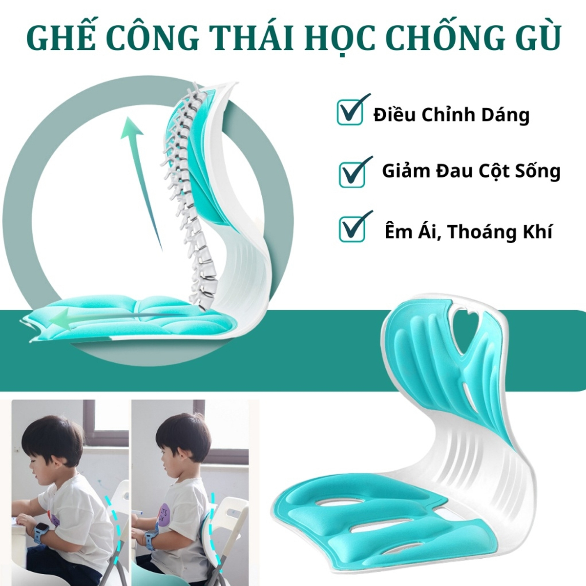 Mô tả Ghế Công Thái Học Văn Phòng Chính Hãng Amalife Chống Gù Lưng Chống Mỏi Cột Sống Cho Trẻ Em Học Sinh Người Lớn - 9