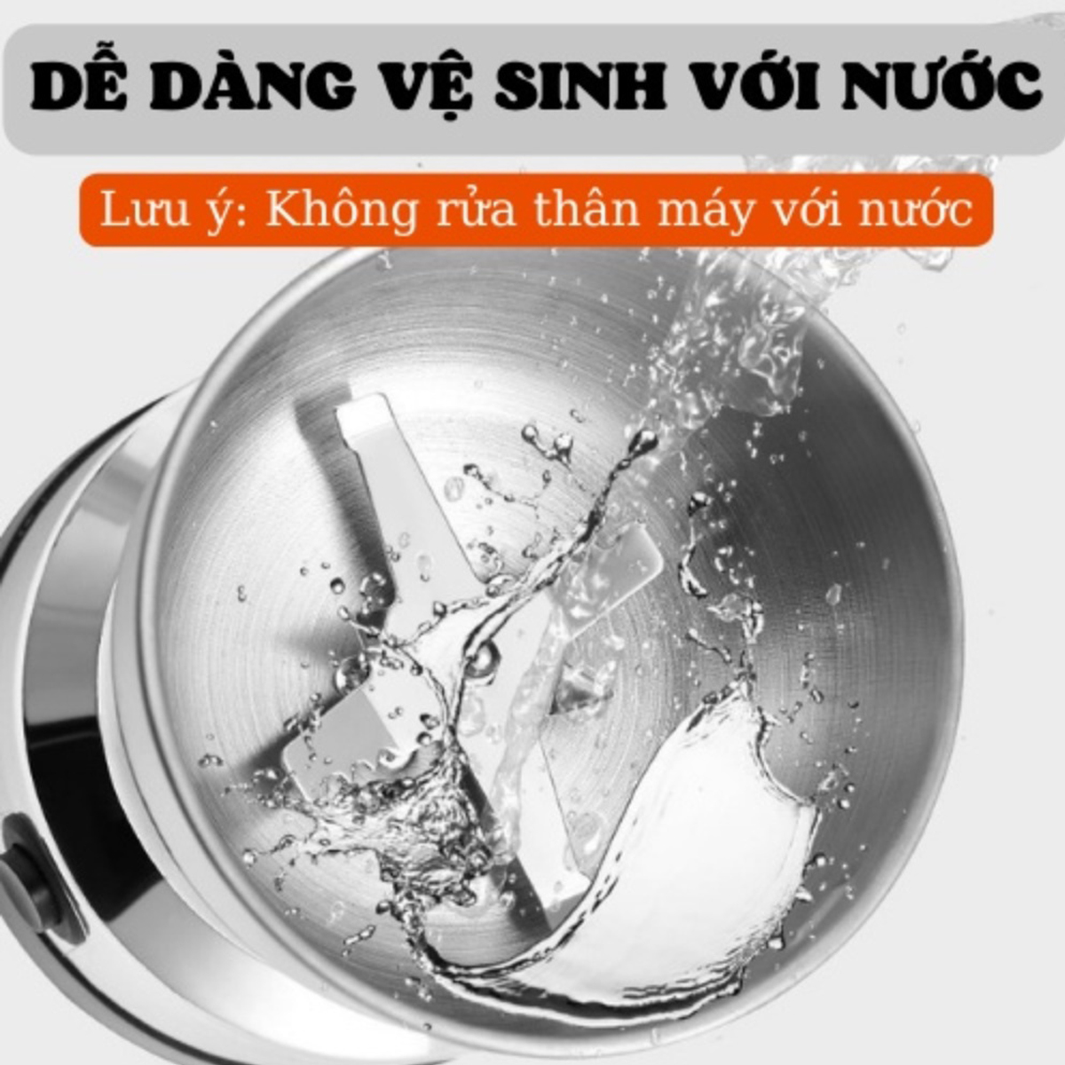 Mô tả Máy Xay Hạt Khô, Xay Bột, Gia Vị, Cà Phê Đa Năng Công Suất 250-300W 6 - 8 Lưỡi Dao Cực Bén Cối Inox Chính Hãng Amalife - 3