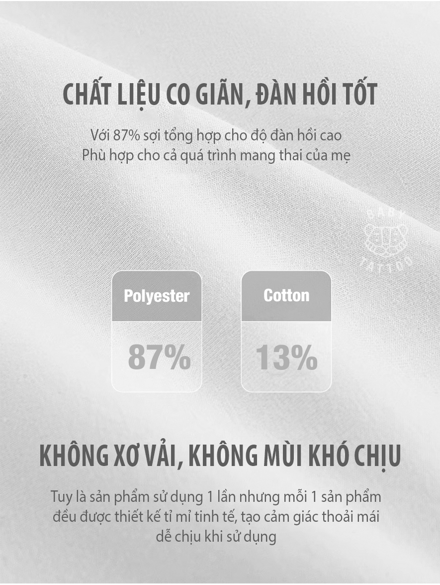 Mô tả Quần Lót Giấy BABY TATTOO, Quần Lót Sử Dụng 1 Lần Cho Chị Em Phụ Nữ Và Mẹ Bầu - 9