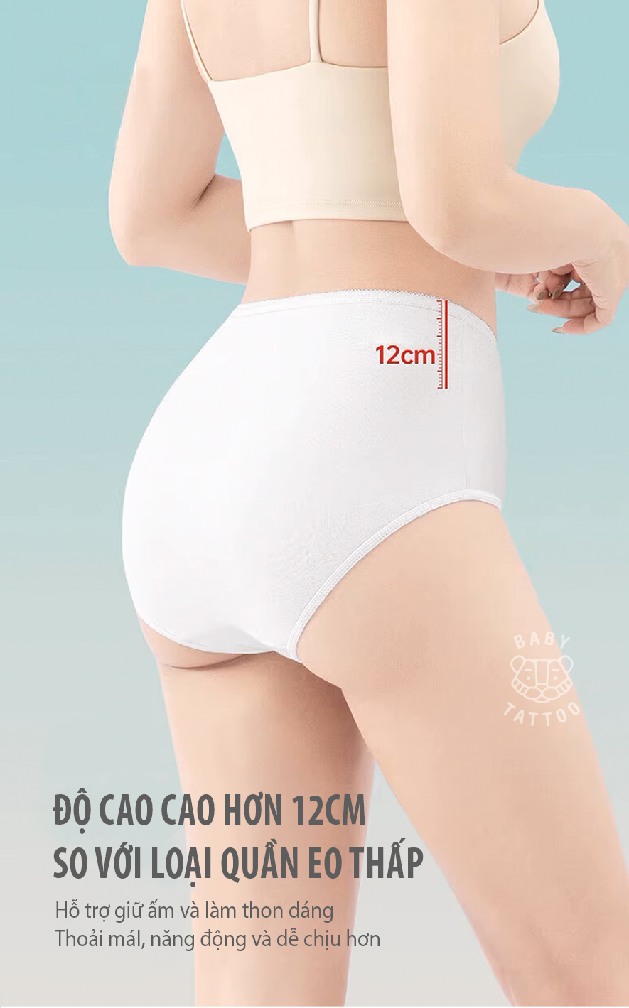 Mô tả Quần Lót Giấy BABY TATTOO, Quần Lót Sử Dụng 1 Lần Cho Chị Em Phụ Nữ Và Mẹ Bầu - 7