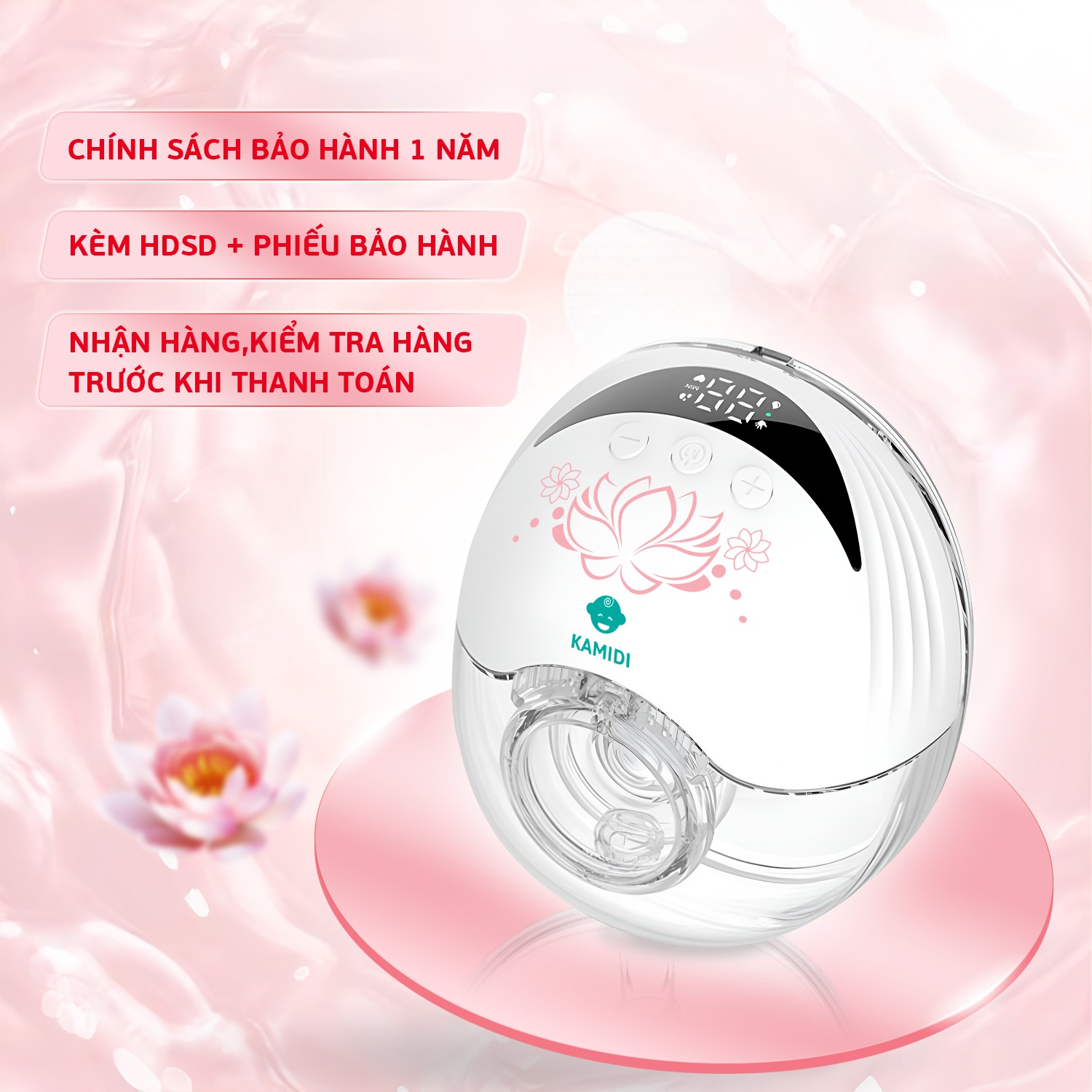 Mô tả Máy Hút Sữa Không Dây Kamidi Smart Máy Hút Sữa Rảnh Tay 4 chức năng kèm 12 cấp độ - 4