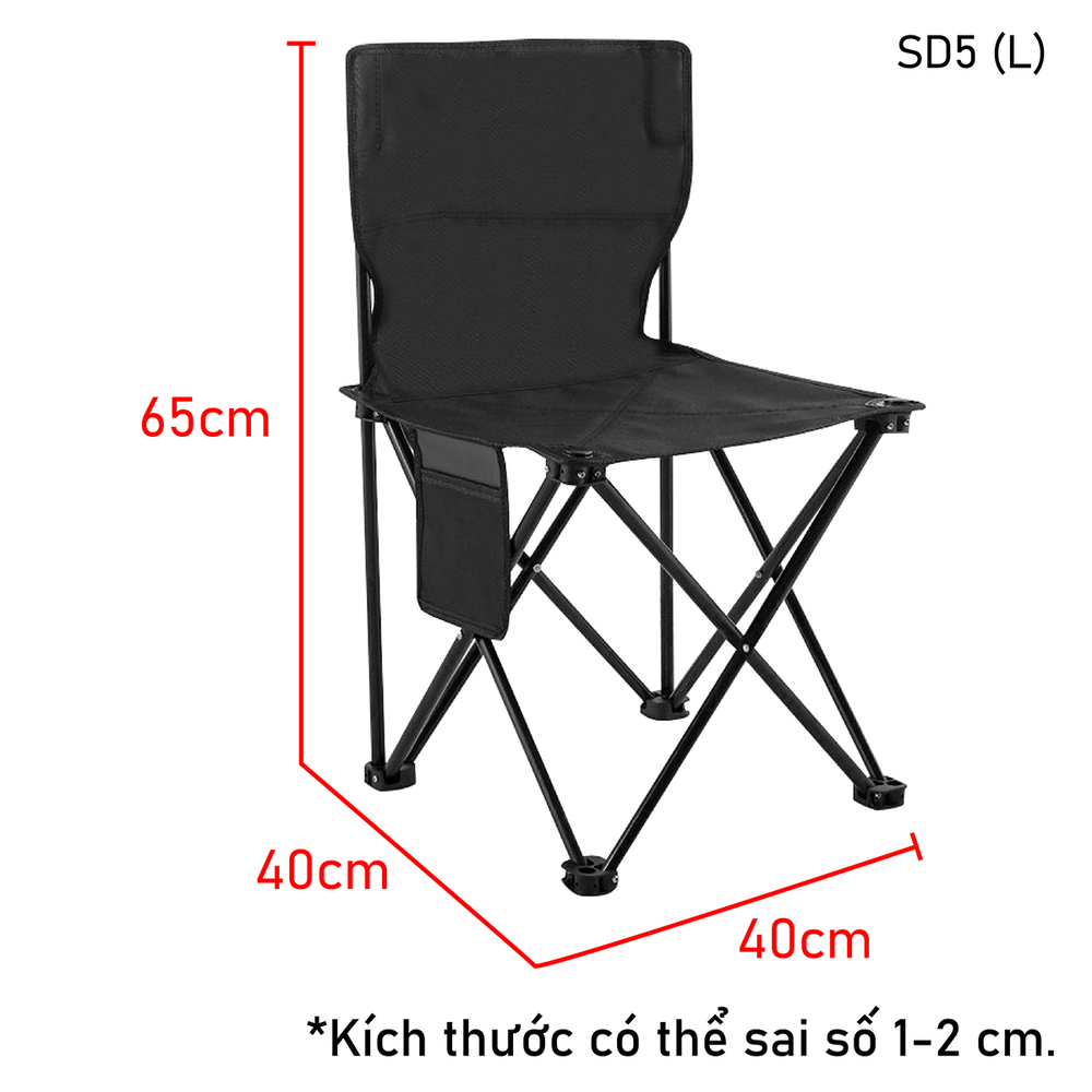 Mô tả BG - Ghế cắm trại, dã ngoại di động, dã ngoại, câu cá, có thể gấp gọn - 11