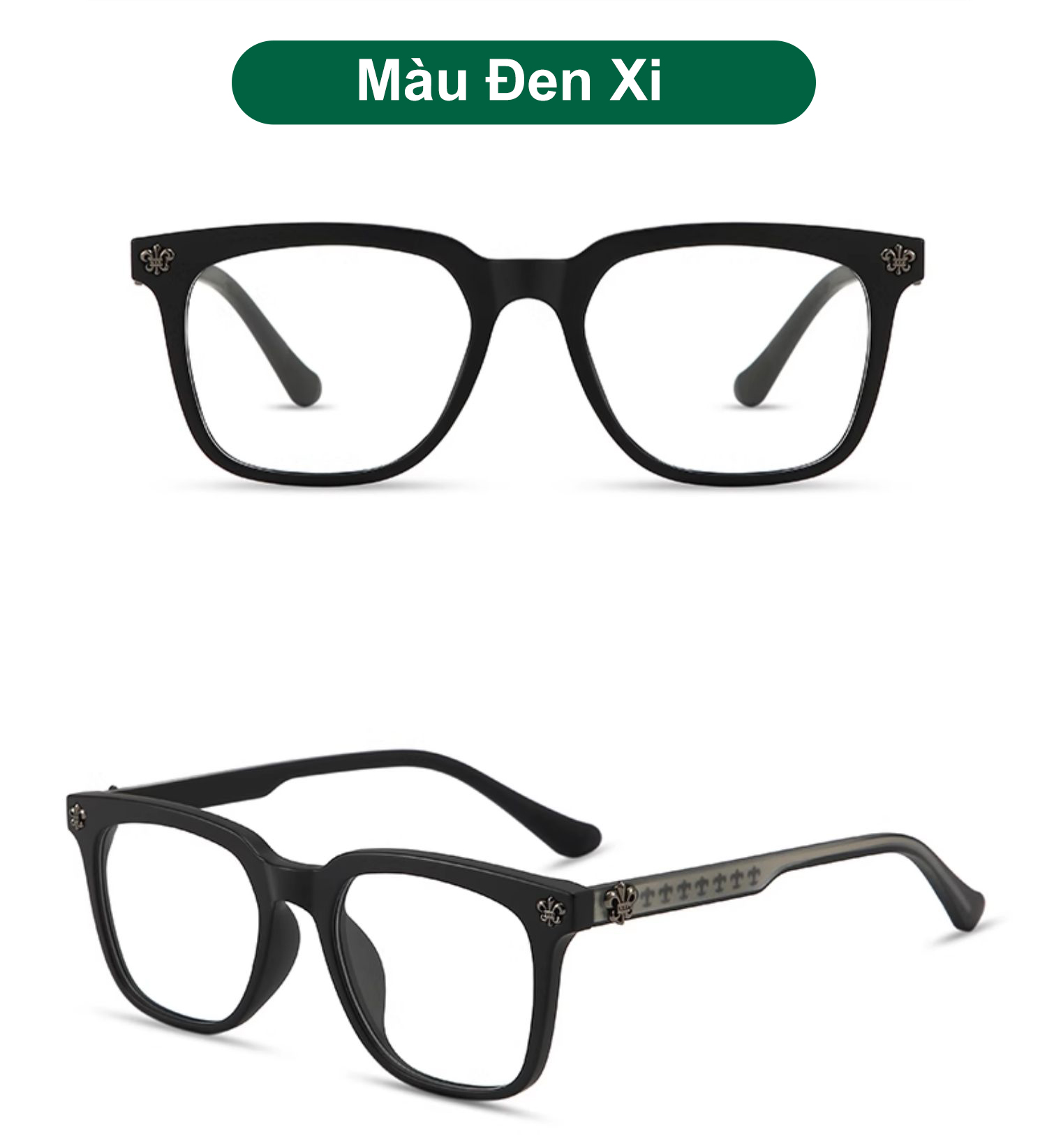 Mô tả Gọng kính cận thời trang nam nữ ANDU dáng vuông chống tia UV chất liệu titanium cao cấp - 72318 - 7