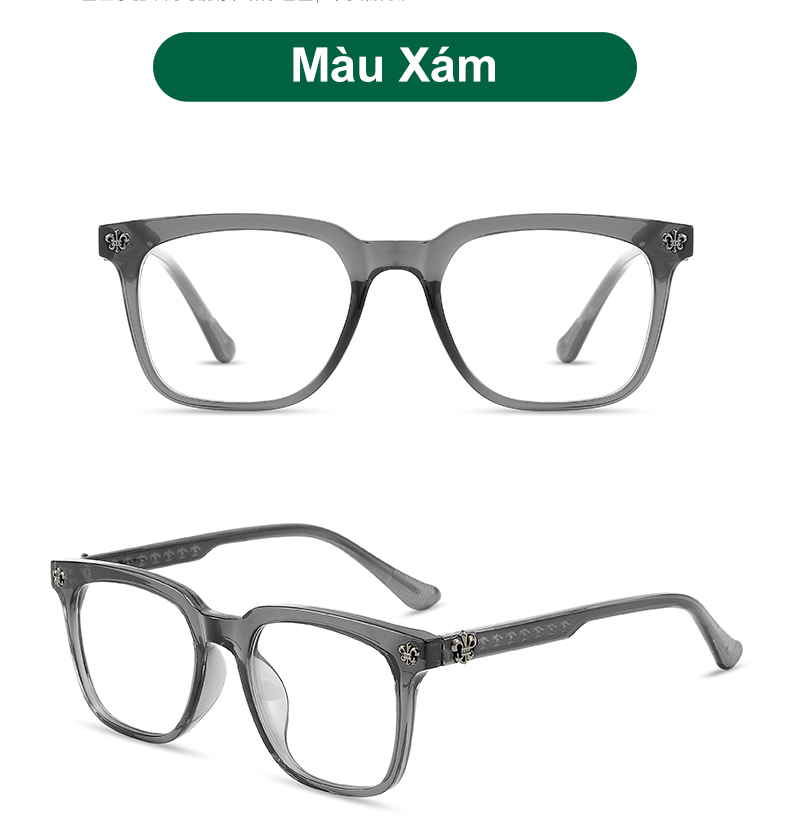 Mô tả Gọng kính cận thời trang nam nữ ANDU dáng vuông chống tia UV chất liệu titanium cao cấp - 72318 - 10