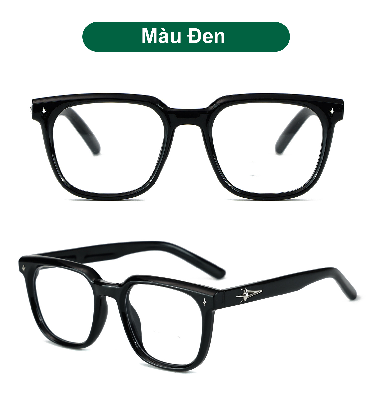 Mô tả Gọng kính cận thời trang nam nữ ANDU dáng vuông chống tia UV chất liệu nhựa cao cấp - 9138 - 8