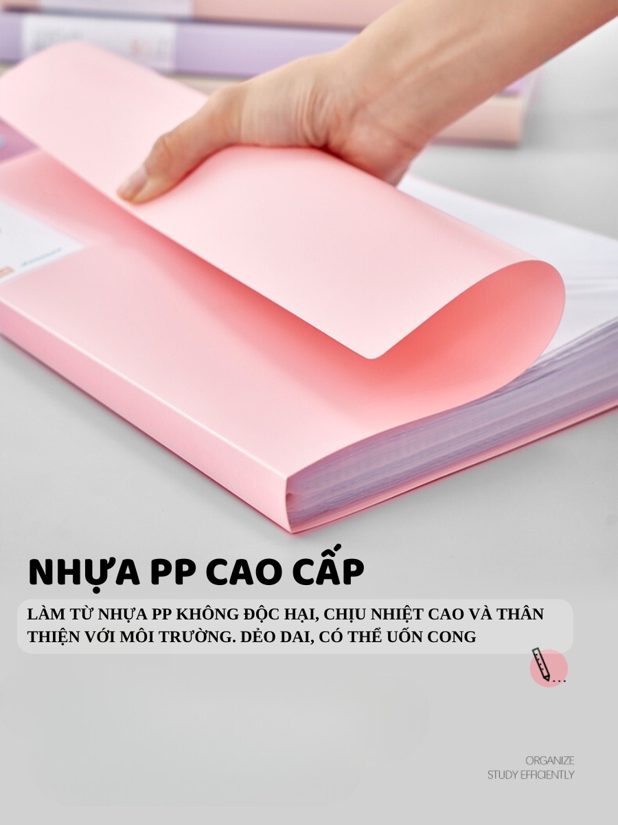 File lá file tài liệu 30 túi đựng dài liệu đa năng A4 nhựa PP, Bìa kẹp ...