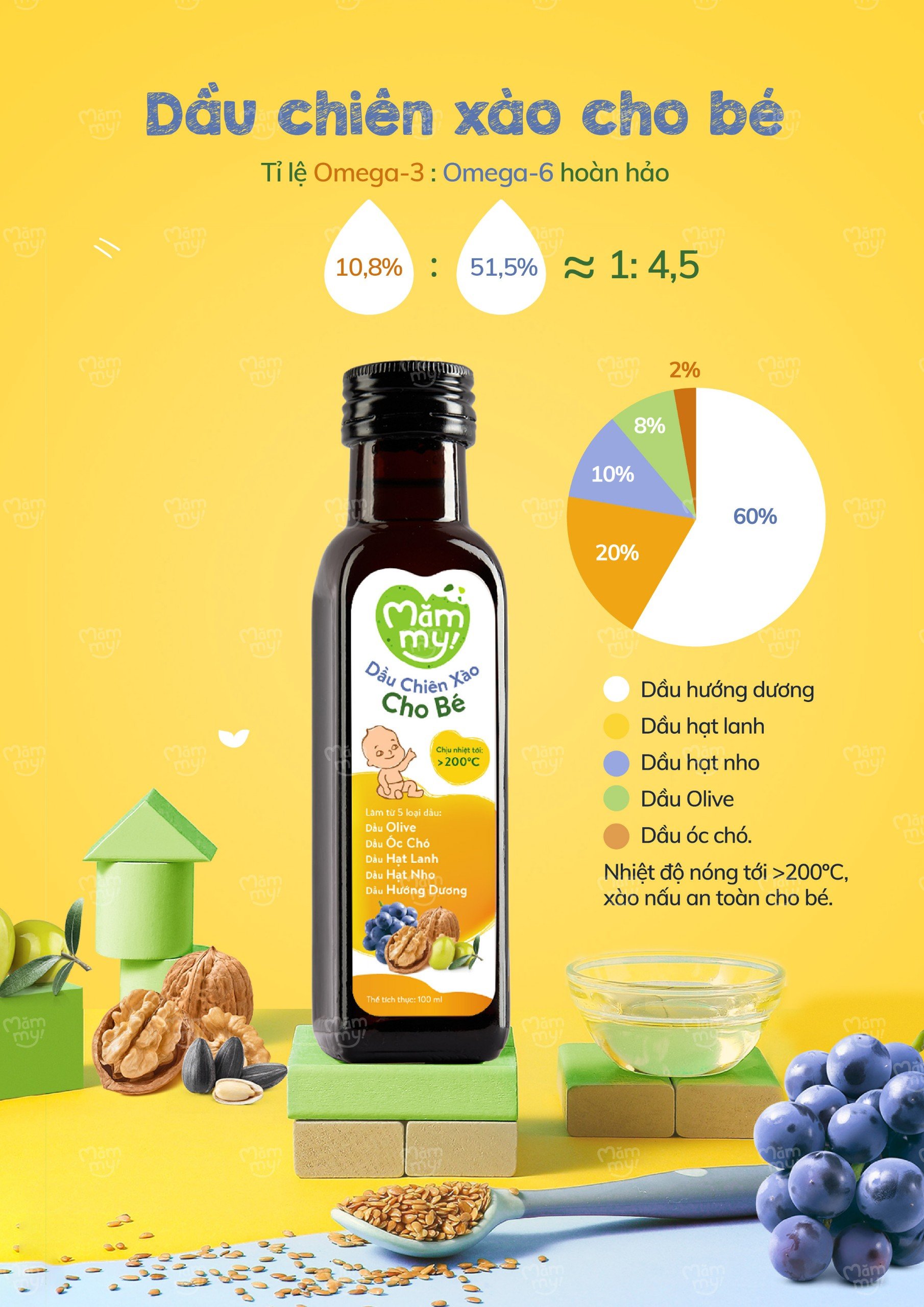 Mô tả Combo 2 dầu ăn dặm Mămmy bổ sung DHA, Omega 3-6-9, Vitamin A, E cho bé 6th giúp hỗ trợ phát triển não bộ, chai 100ml - 7
