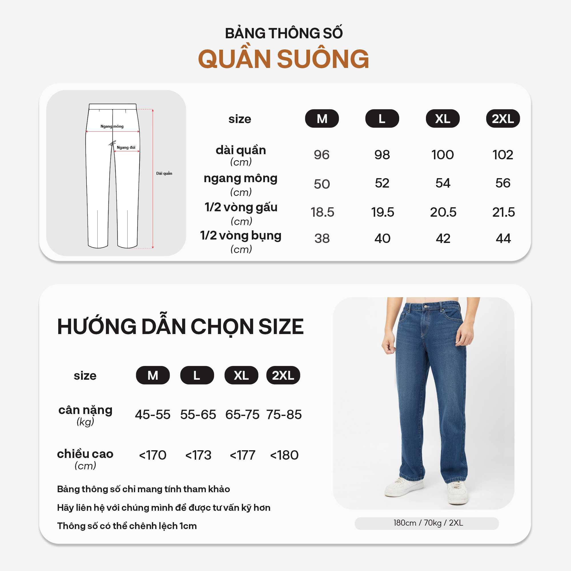Mô tả Quần Bò Suông Relaxed Jeans Basic 3 Màu PATTERN PQ025 - 1