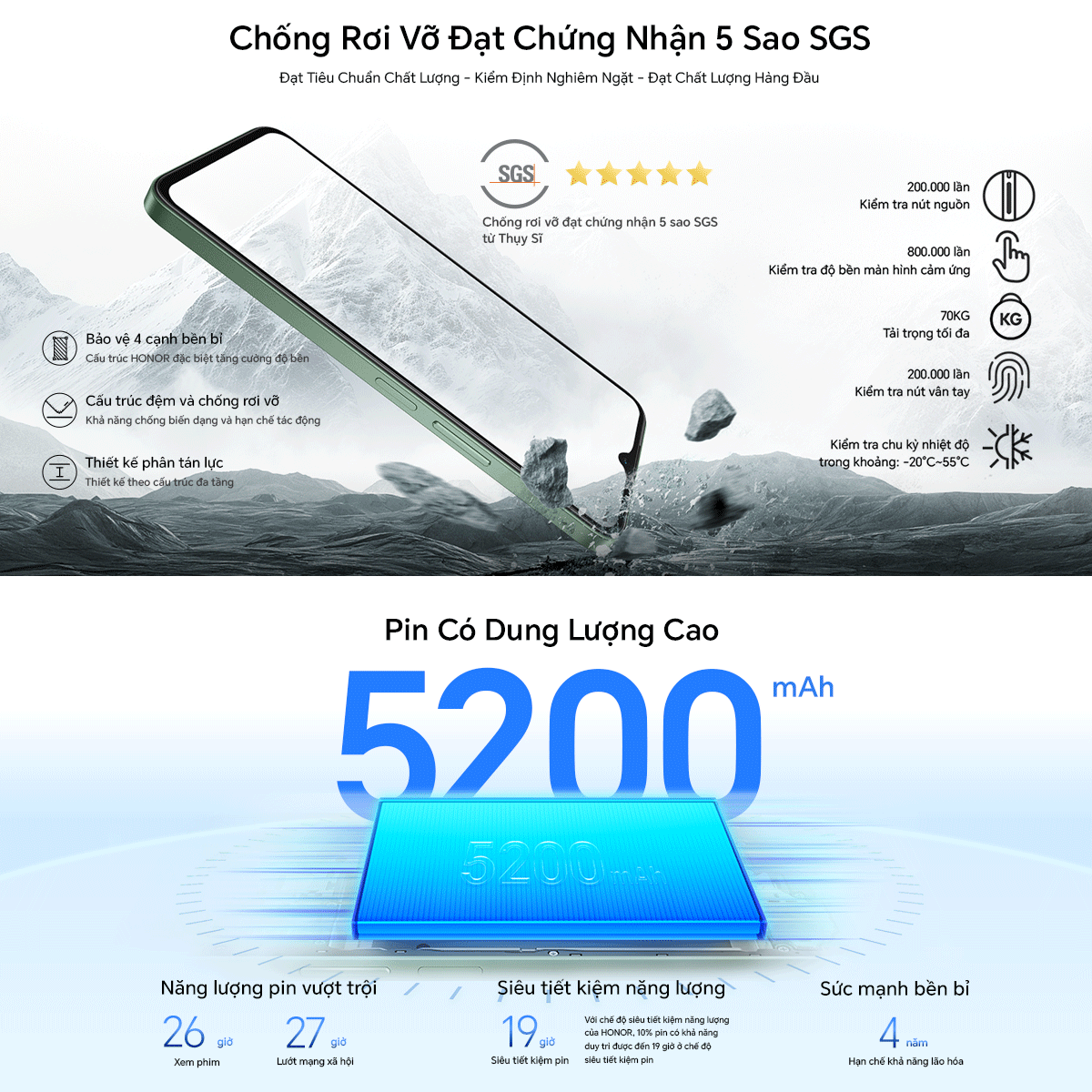 Pin HONOR X6b 5200mAh