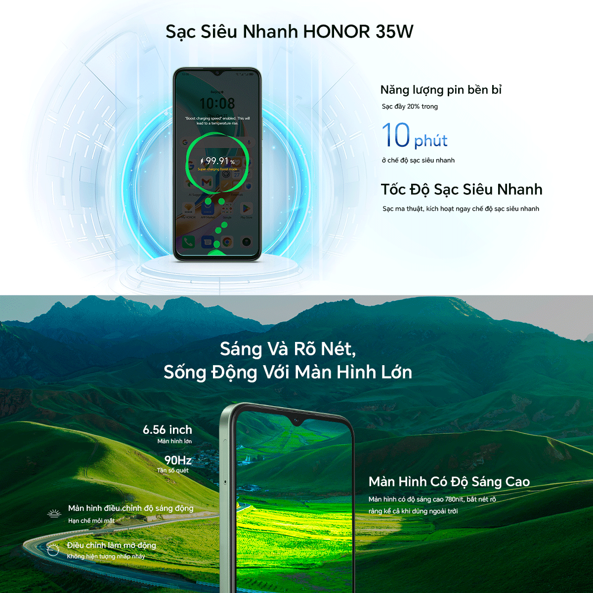 Màn hình HONOR X6b 90Hz