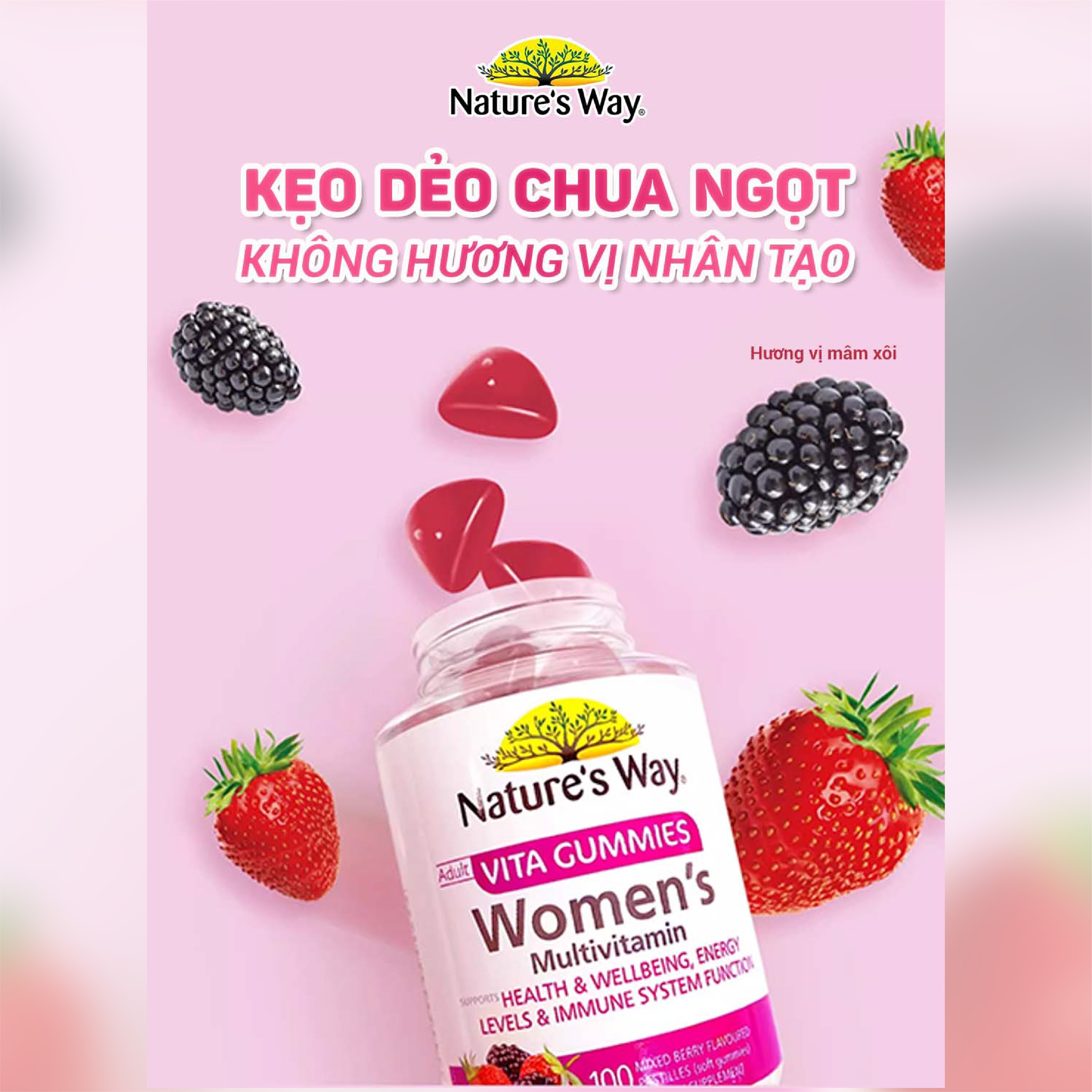 Mô tả Viên Nhai Nature’s Way Adult Vita Gummies Women’s Multivitamin Bổ Sung Vitamin Và Khoáng Chất Cho Phụ Nữ - 3