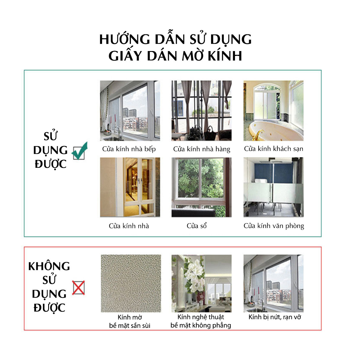 Hướng dẫn dán giấy dán mờ kính