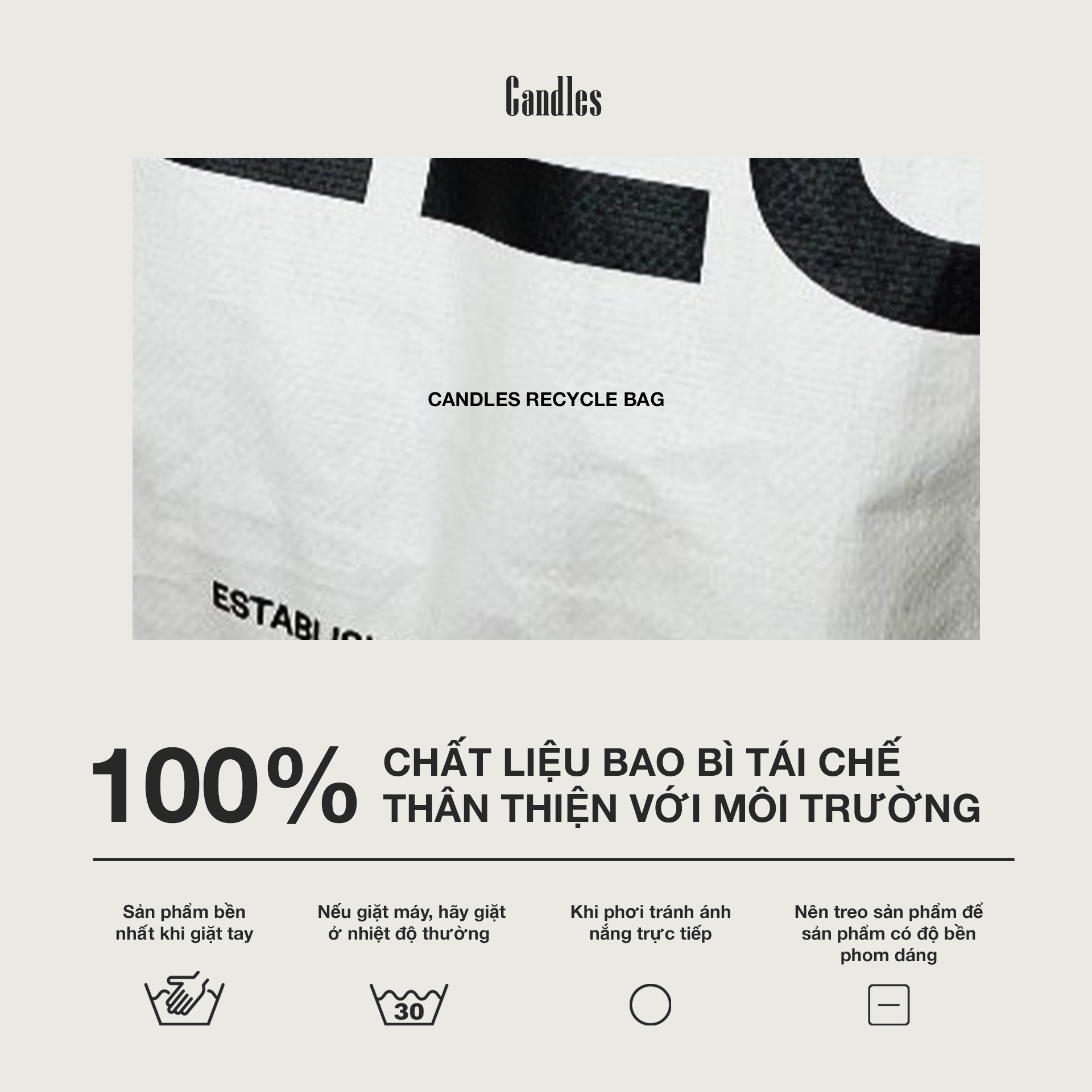 Mô tả Túi Tote Candles Recycle Unisex - 2