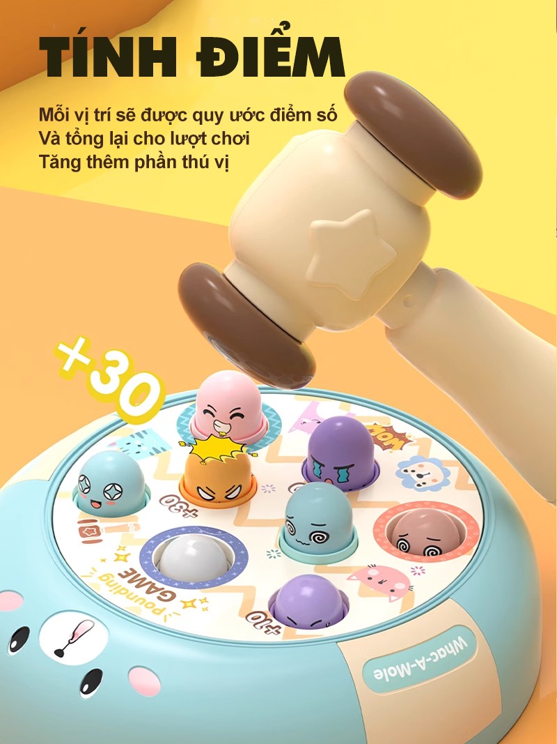 Mô tả Đồ chơi đập chuột bằng cho bé xoay 360 độ BBT Global - 2