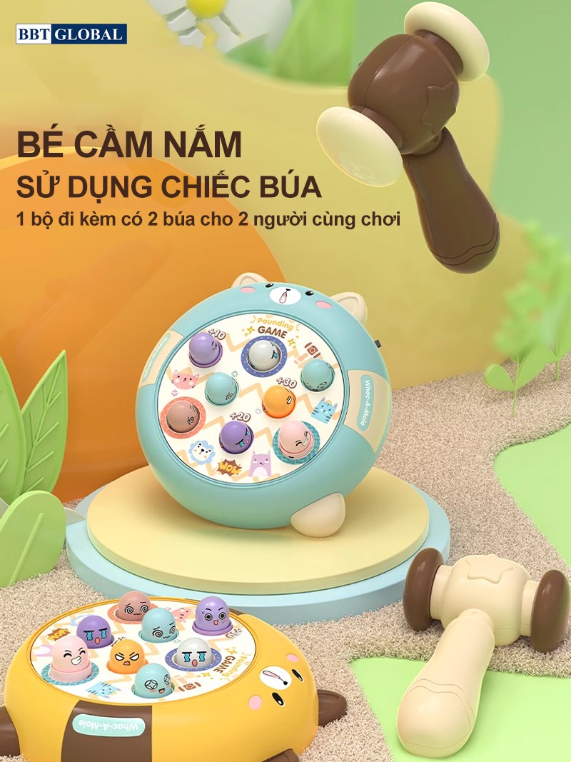 Mô tả Đồ chơi đập chuột bằng cho bé xoay 360 độ BBT Global - 5
