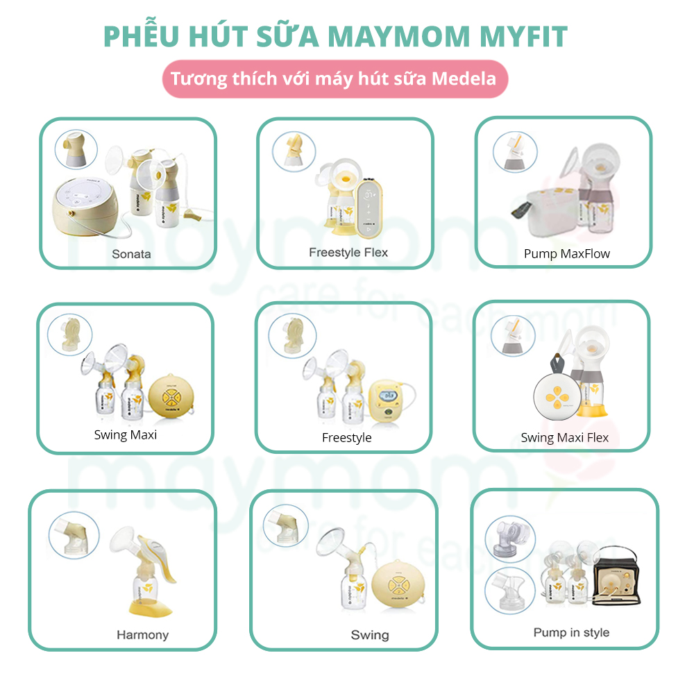 Mô tả Phễu Hút Sữa Maymom Myfit, Phụ Kiện Thay Thế Máy Vắt Sữa Medela, Spectra, Avent, Unimom, Rozabi, Cimilre (1 cái) - 5