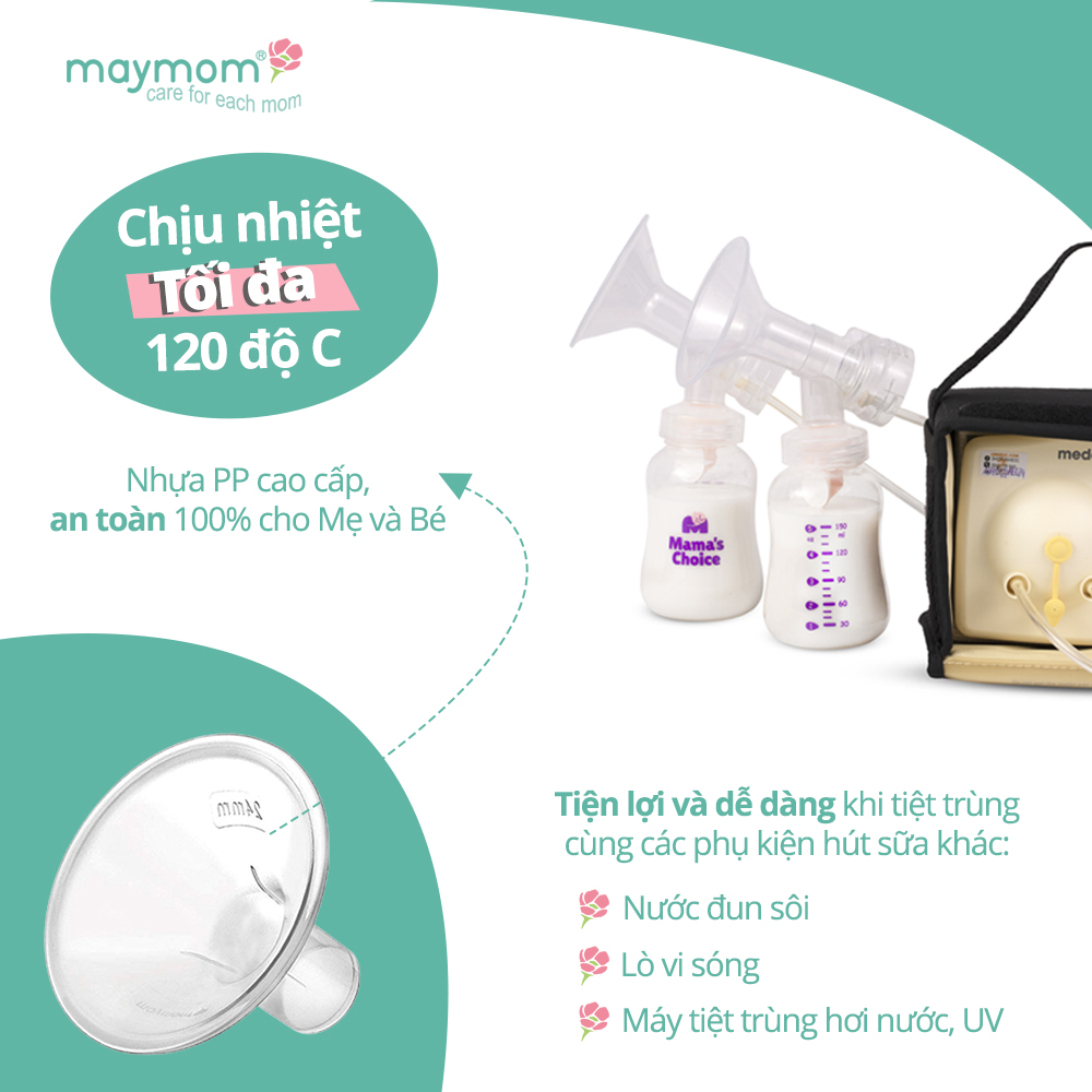 Mô tả Phễu Hút Sữa Maymom Myfit, Phụ Kiện Thay Thế Máy Vắt Sữa Medela, Spectra, Avent, Unimom, Rozabi, Cimilre (1 cái) - 8