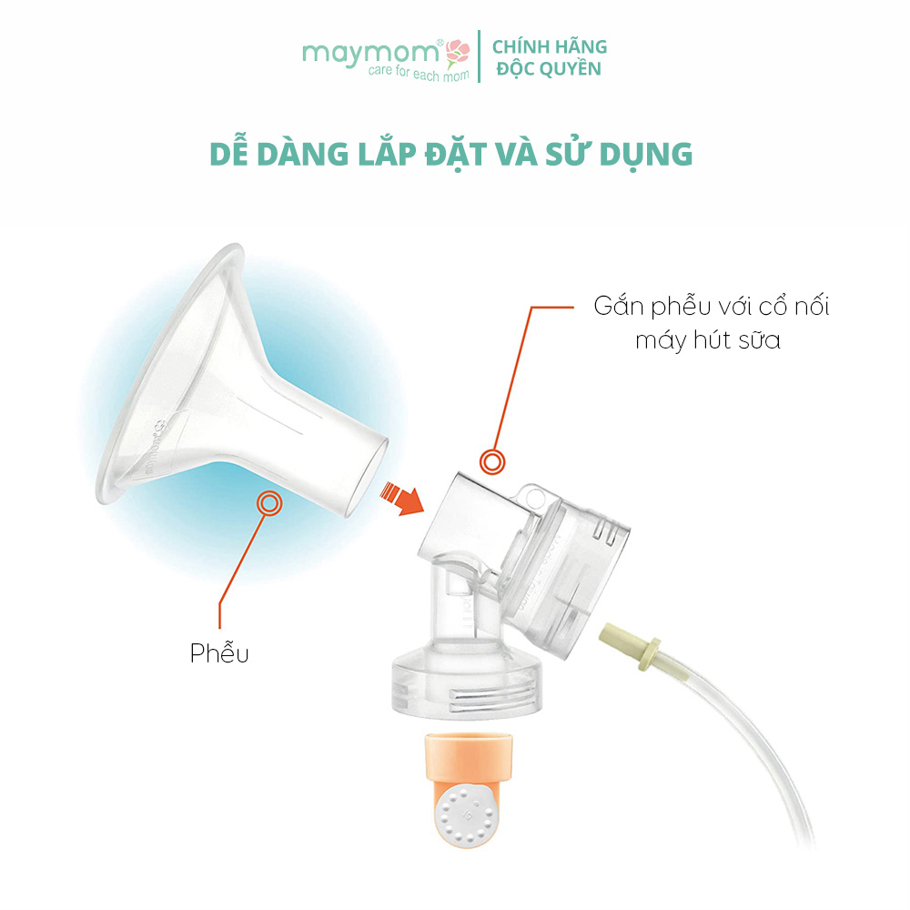 Mô tả Phễu Hút Sữa Maymom Myfit, Phụ Kiện Thay Thế Máy Vắt Sữa Medela, Spectra, Avent, Unimom, Rozabi, Cimilre (1 cái) - 9