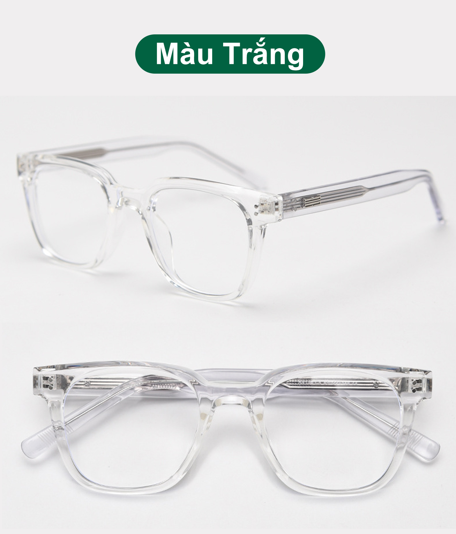 Mô tả Gọng kính cận thời trang nam nữ ANDU EYEWEAR dáng vuông chống tia UV chất liệu nhựa cao cấp - 9136 - 11