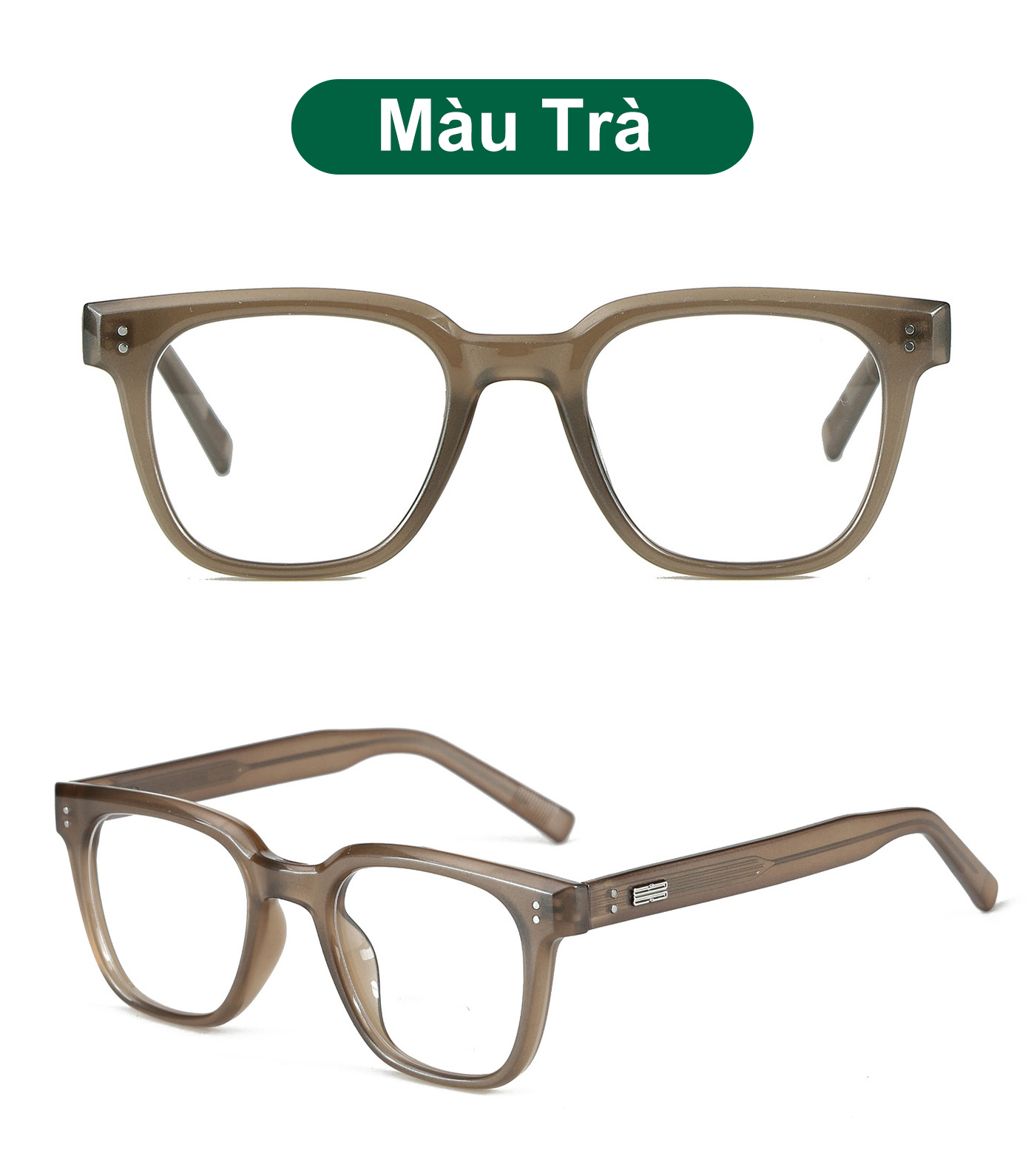 Mô tả Gọng kính cận thời trang nam nữ ANDU EYEWEAR dáng vuông chống tia UV chất liệu nhựa cao cấp - 9136 - 10