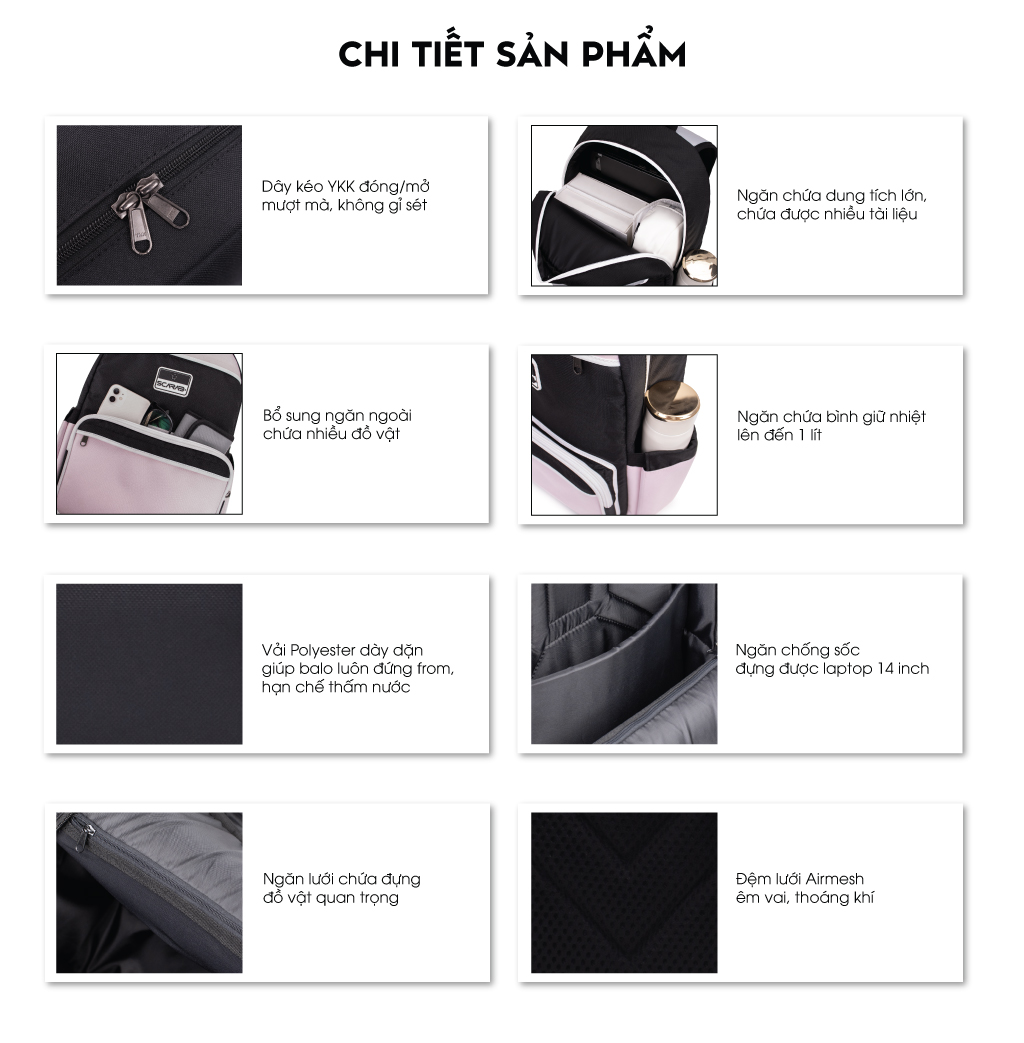 Mô tả Scarab Multi Backpack Ss2 Unisex - Balo Đi Học Nhỏ Gọn, Đựng Vừa Laptop 14inch - 2