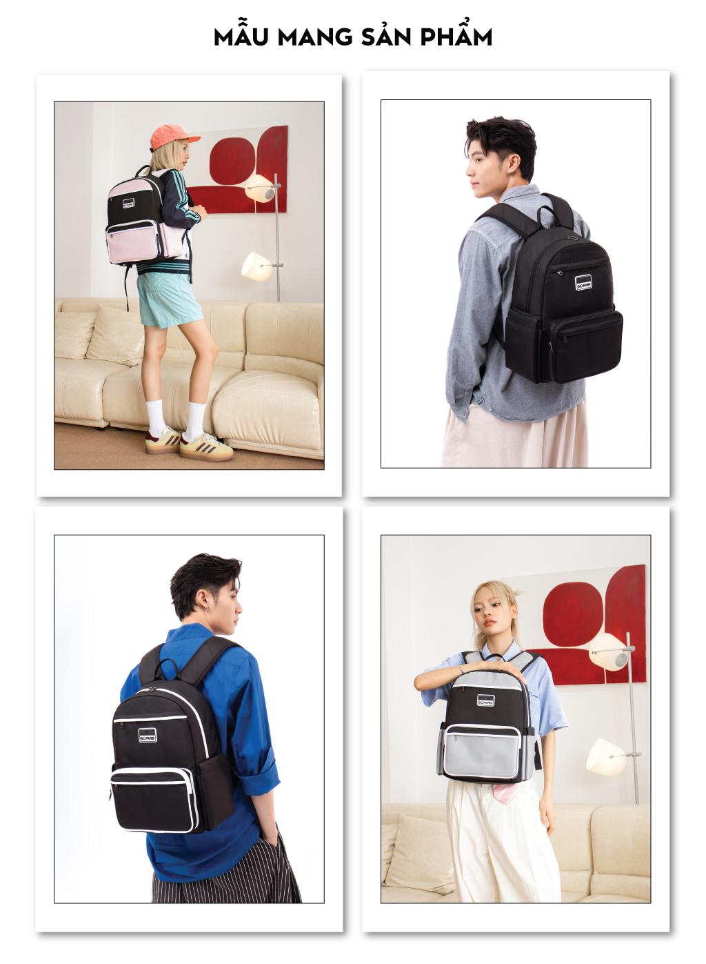 Mô tả Scarab Multi Upgrade Backpack Unisex - Balo Đi Học Nhỏ Gọn, Đựng Vừa Laptop 14inch - 4