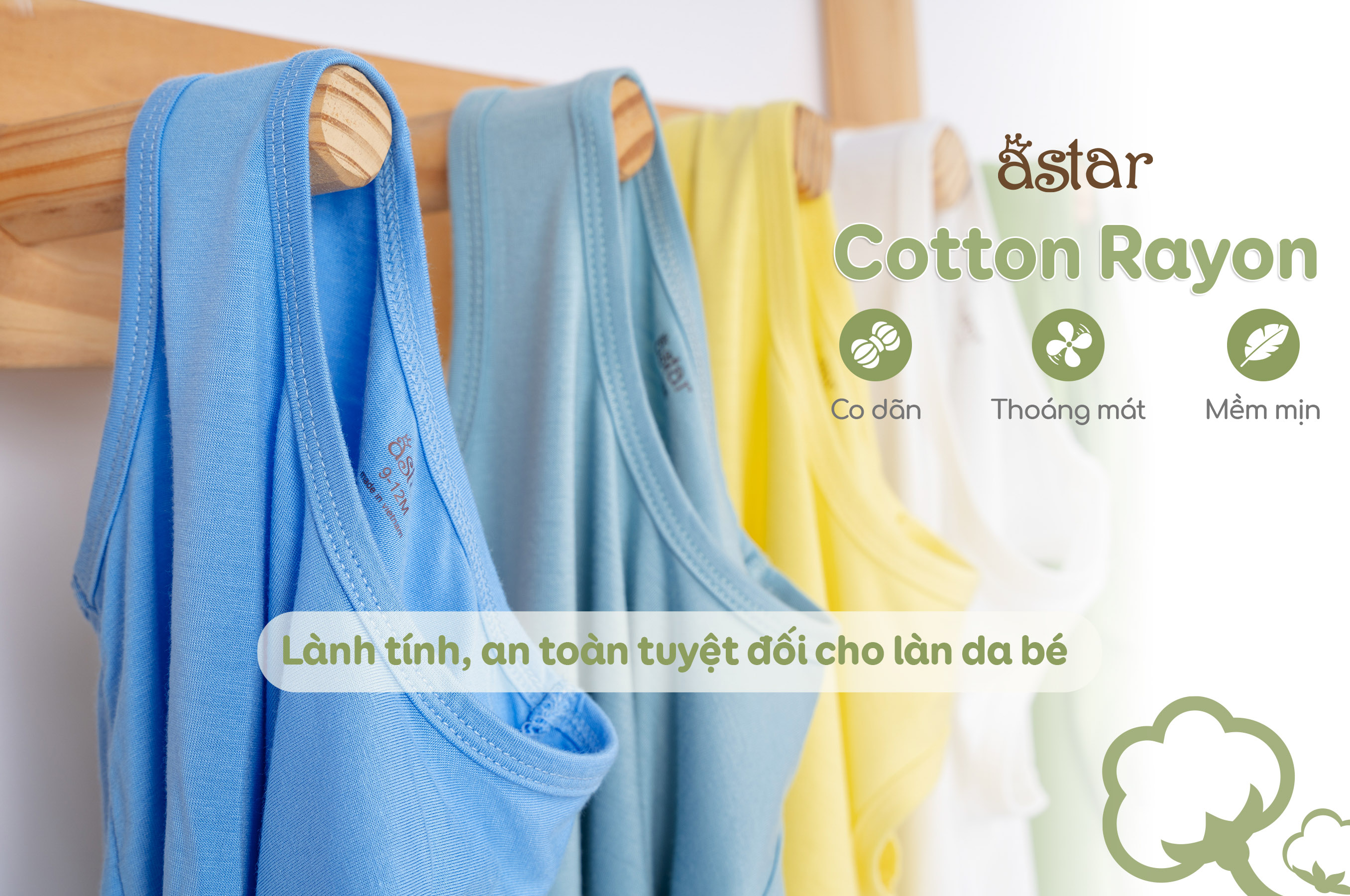 Mô tả Bộ ba lỗ trẻ em ASTAR in hình ,vải petit cotton rayon, co giãn, mềm, mịn, mát, cho bé trai,bé gái từ 9 tháng đến 6 tuổi - 3