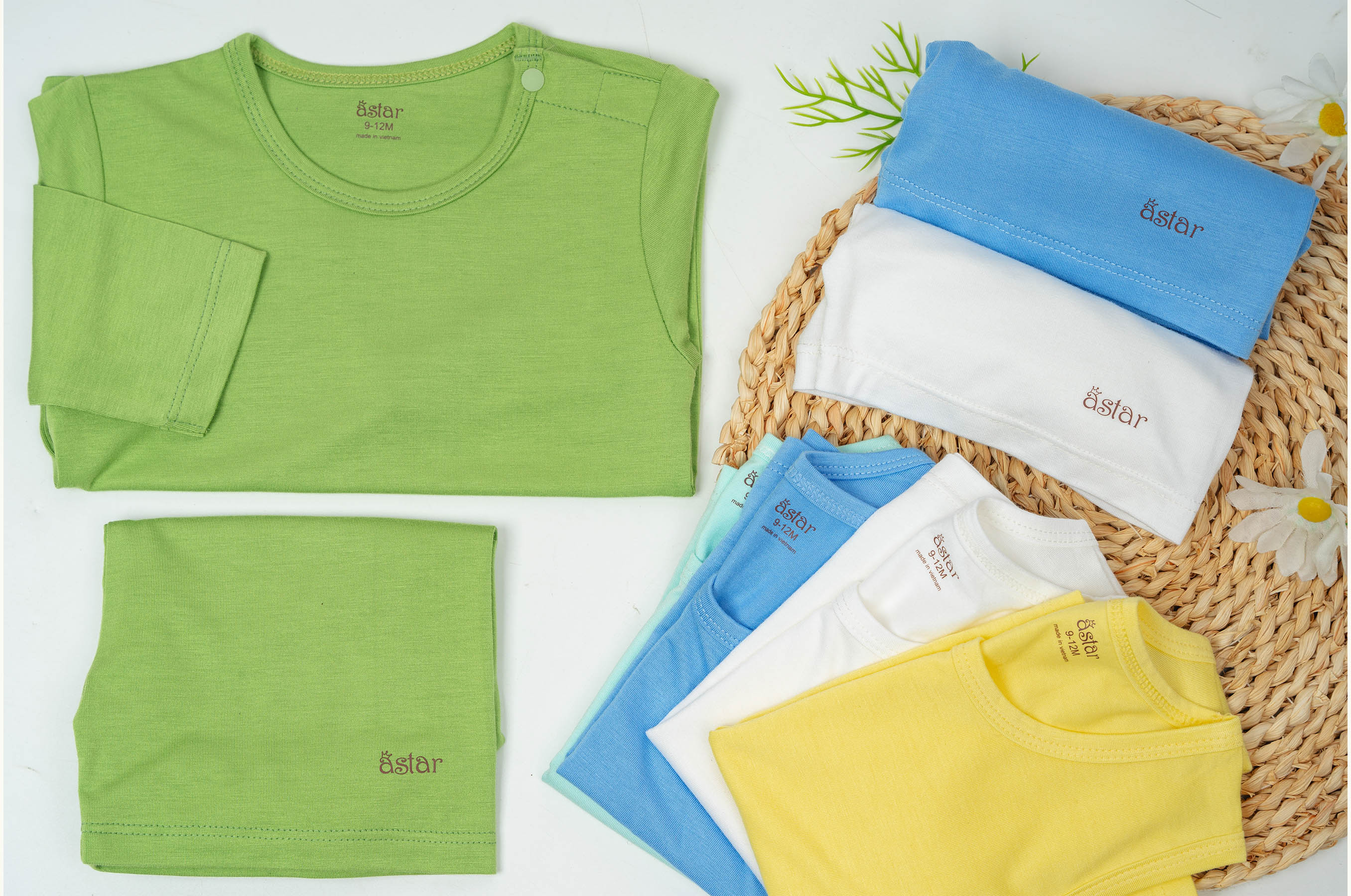 Mô tả Bộ dài tay cài vai ASTAR vải cotton rayon in hình cho bé trai,gái 9 tháng-6 tuổi - 2