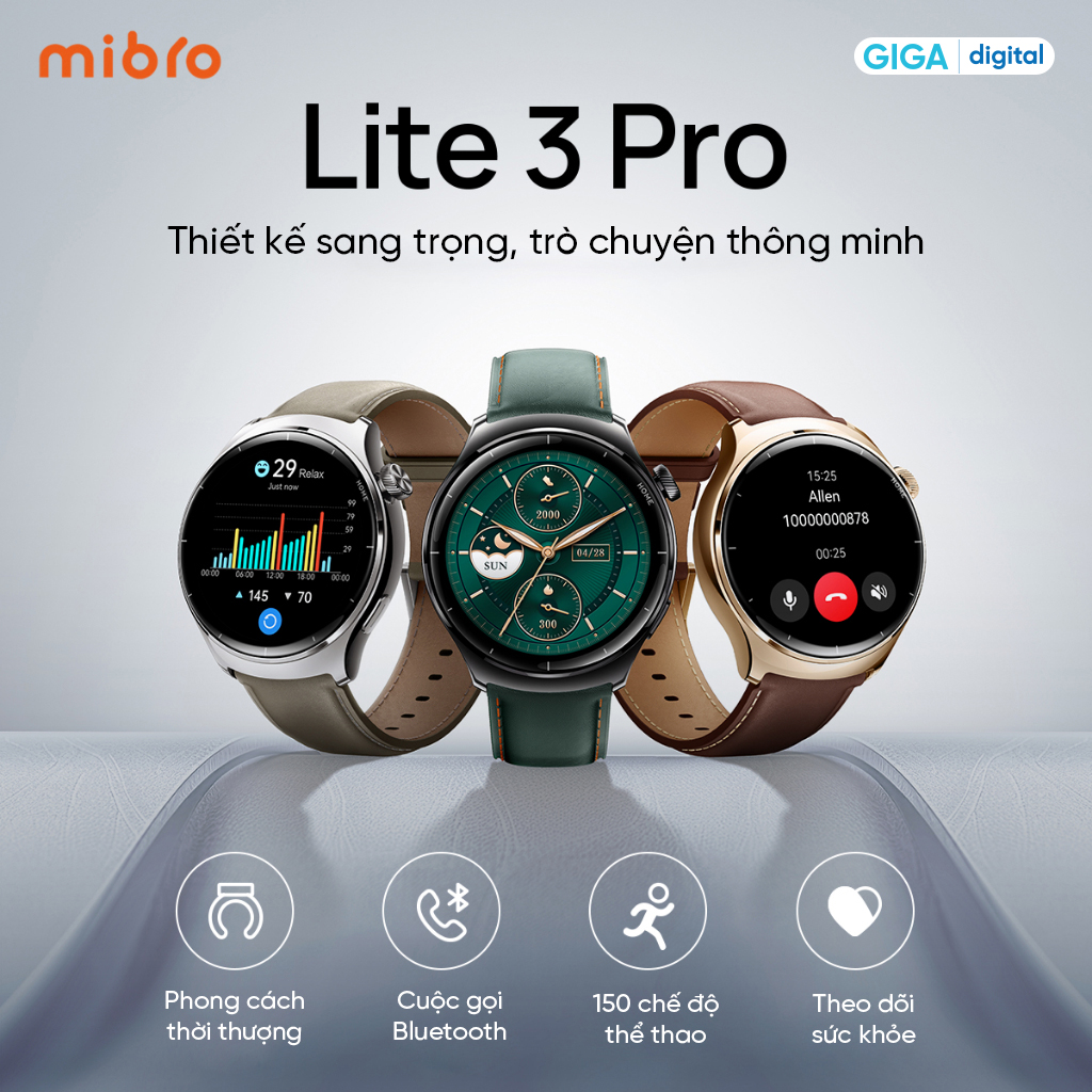 Đồng Hồ Thông Minh Mibro Lite 3 Pro - Nghe Gọi Bluetooth - Màn Hình ...