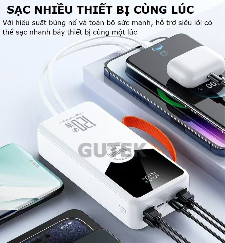 Sạc dự phòng Gutek GT230 sạc nhiều thiết bị