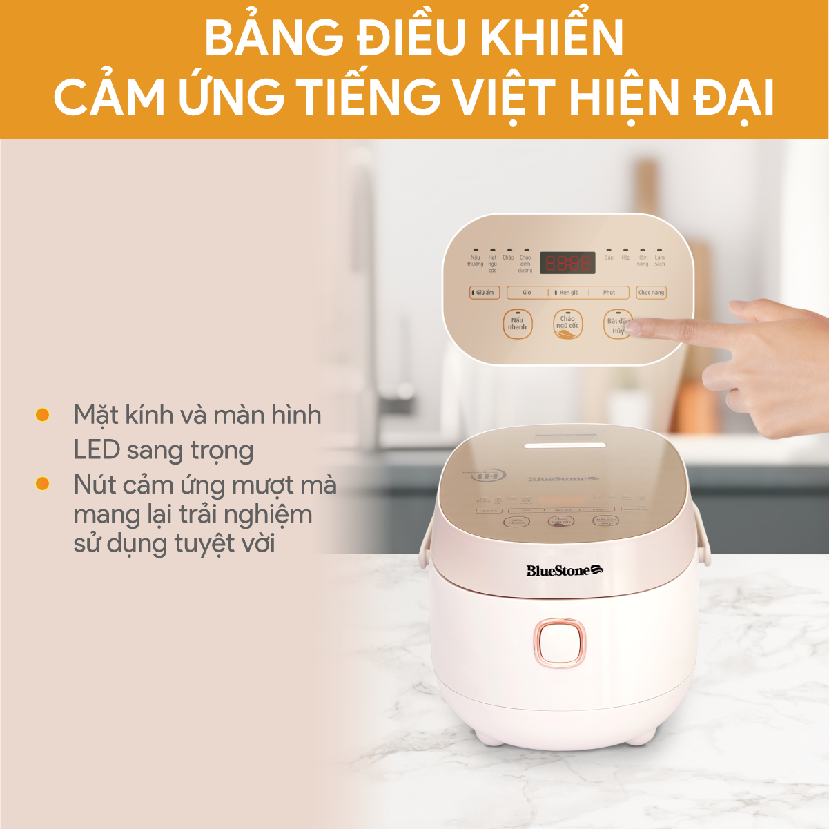 Mô tả Nồi Cơm Điện Tử Cao Tần BlueStone RCB-5981 - 1.2 Lít - 1200W - 2