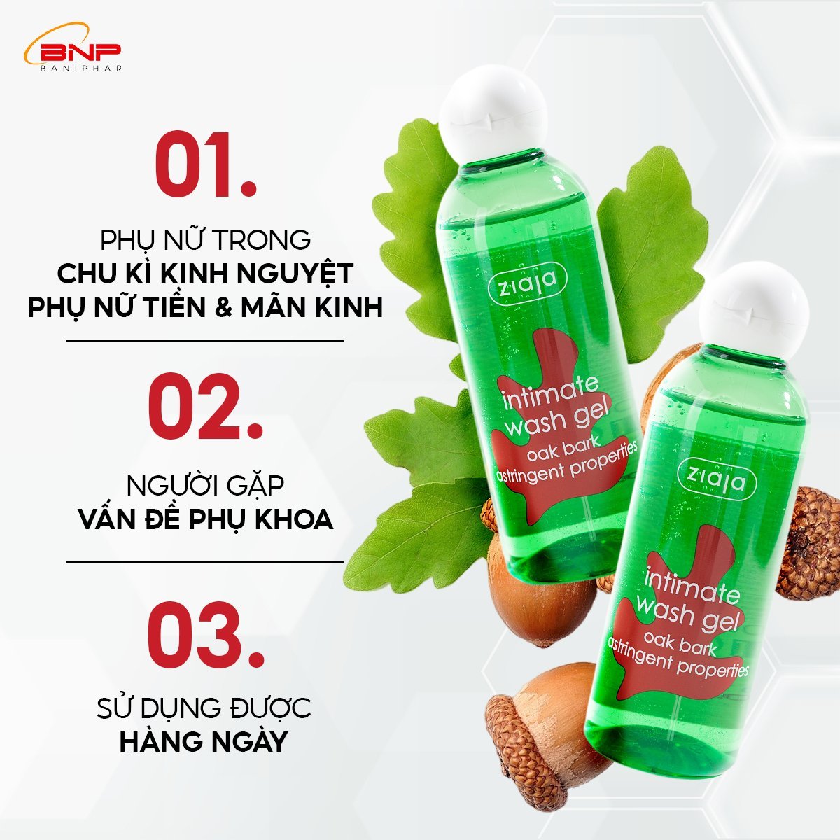 Mô tả Dung dịch vệ sinh phụ nữ Intimate ZIAJA Vỏ sồi giúp cân bằng độ pH, dưỡng ẩm sâu, làm dịu nhẹ, se khít 200ml - 2