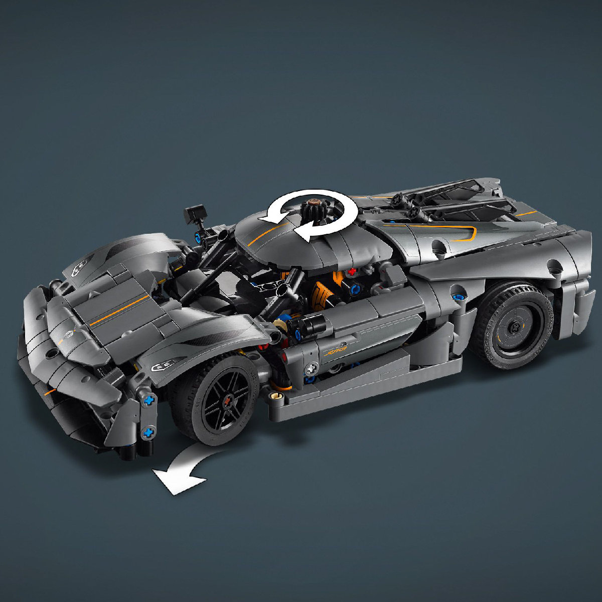 Mô tả LEGO TECHNIC 42173 Đồ Chơi Lắp Ráp Xe Thể Thao Koenigsegg Jesko Absolut Màu Xám (801 Chi Tiết) - 3