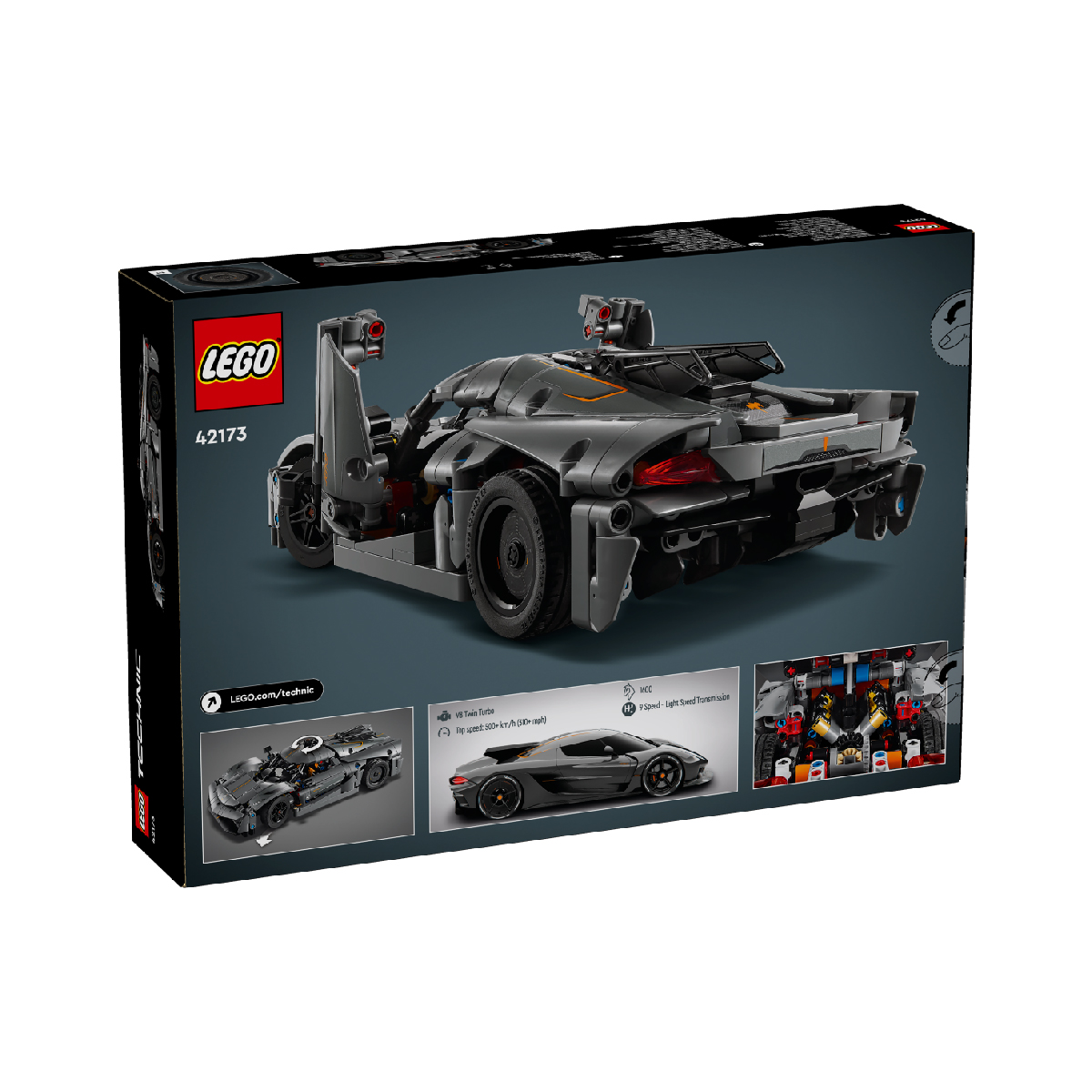 Mô tả LEGO TECHNIC 42173 Đồ Chơi Lắp Ráp Xe Thể Thao Koenigsegg Jesko Absolut Màu Xám (801 Chi Tiết) - 9